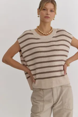 Stripe Print Knit Top