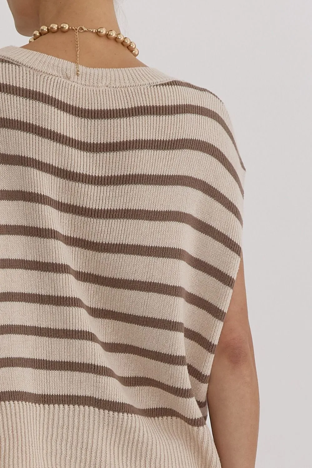 Stripe Print Knit Top