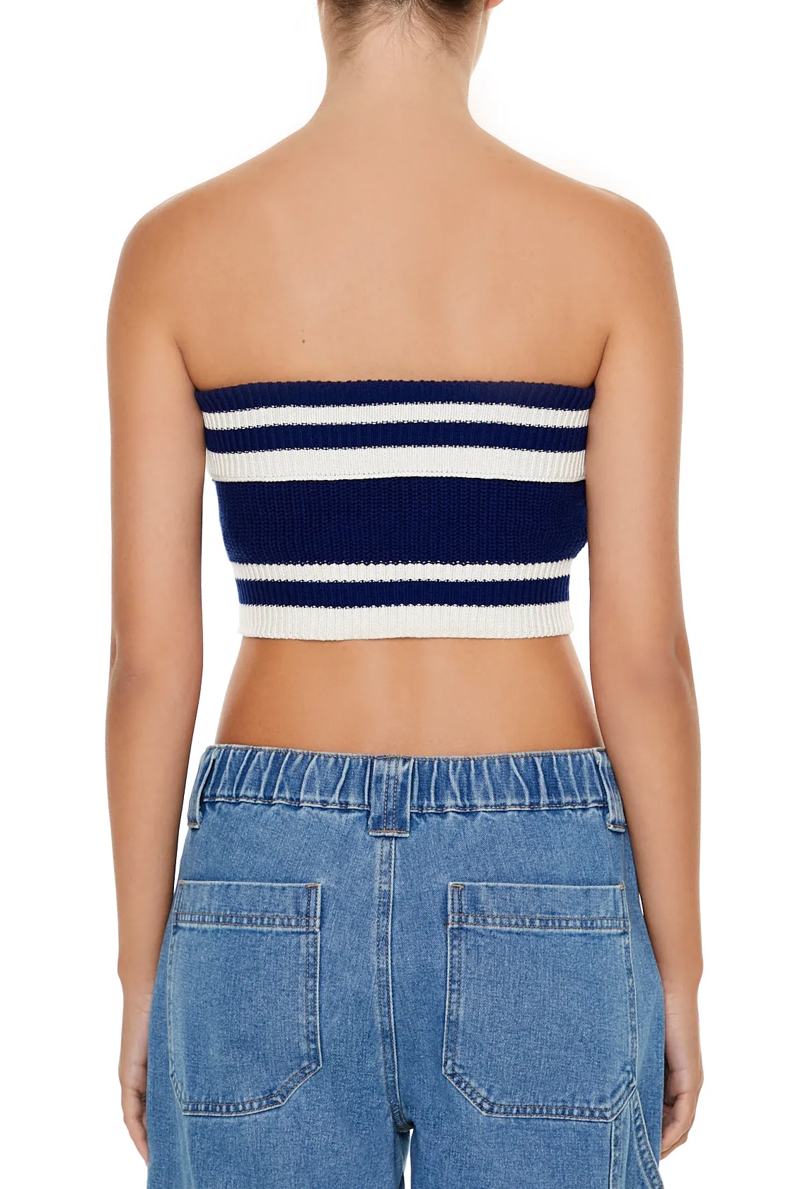 Striped Knit Tube Top