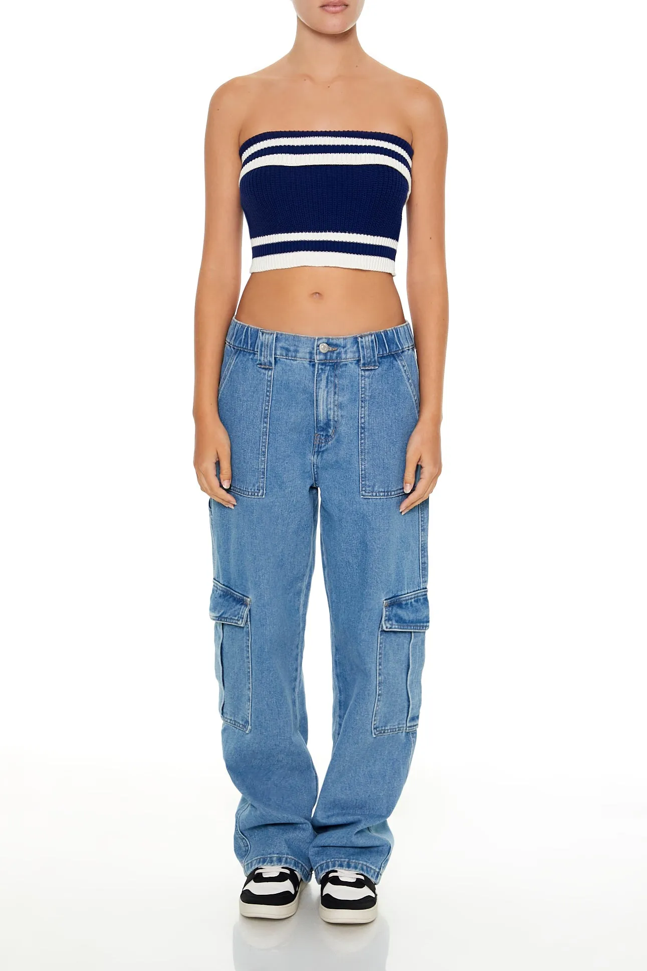 Striped Knit Tube Top