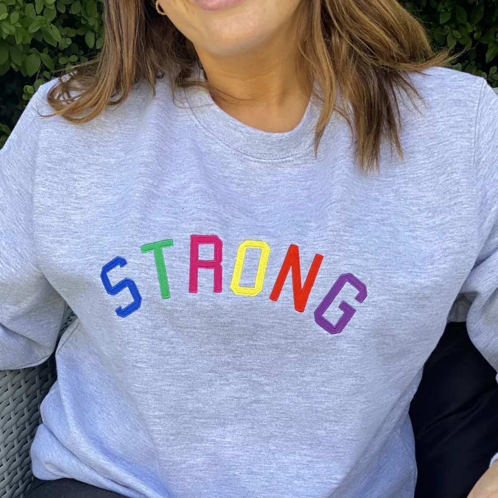Strong Embroidered Grey sweatshirt