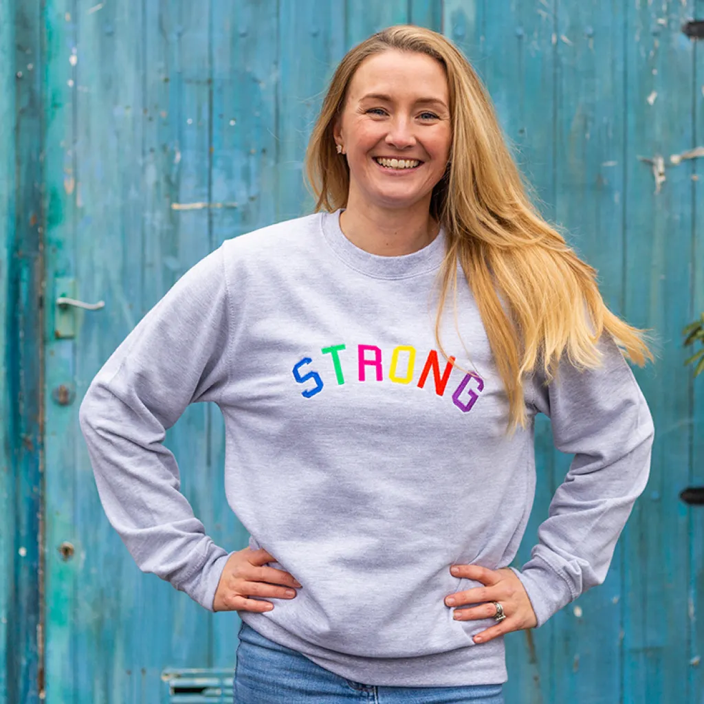 Strong Embroidered Grey sweatshirt