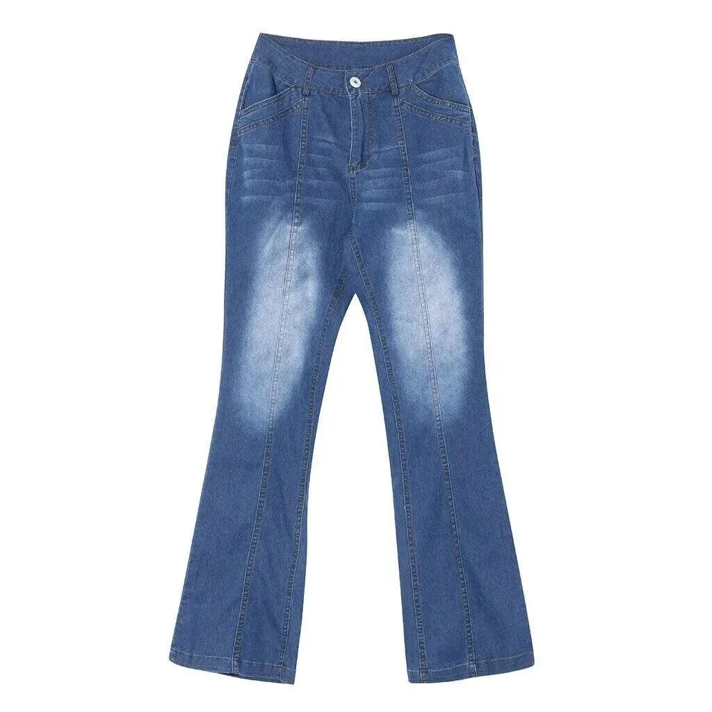 STYLISH BOOT CUT LOW-RISE DENIM JEANS