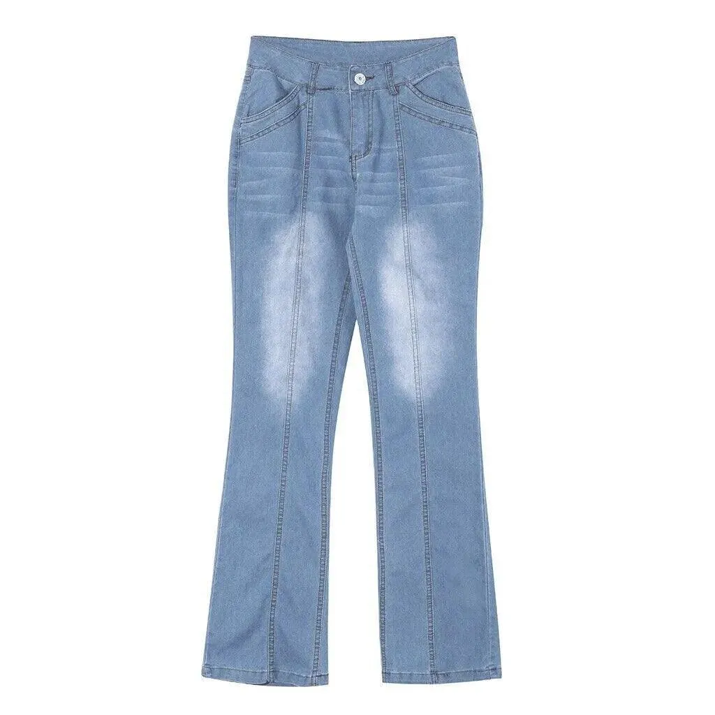 STYLISH BOOT CUT LOW-RISE DENIM JEANS