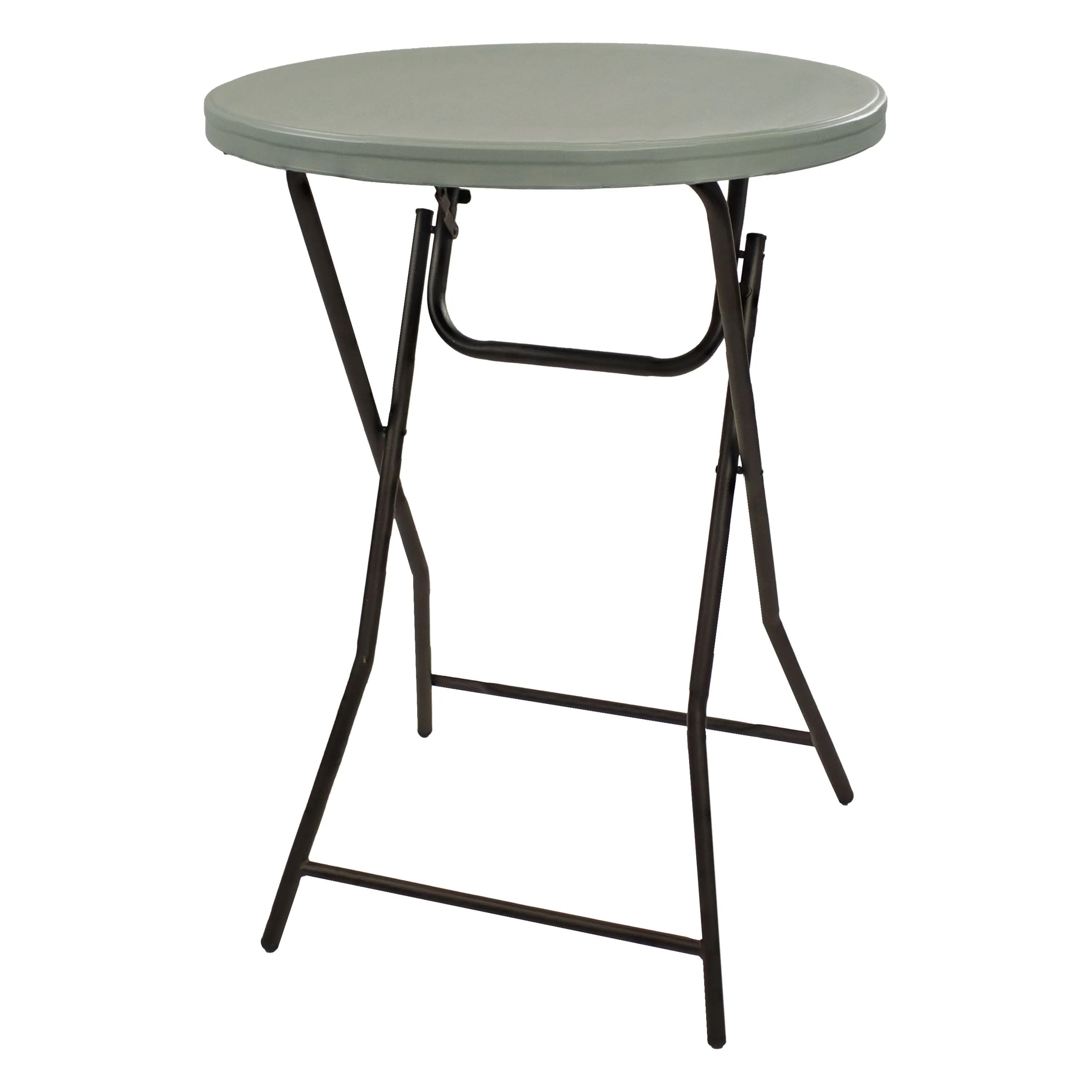 Sunnydaze Plastic Bar-Height Folding Table - 31.75" - Gray