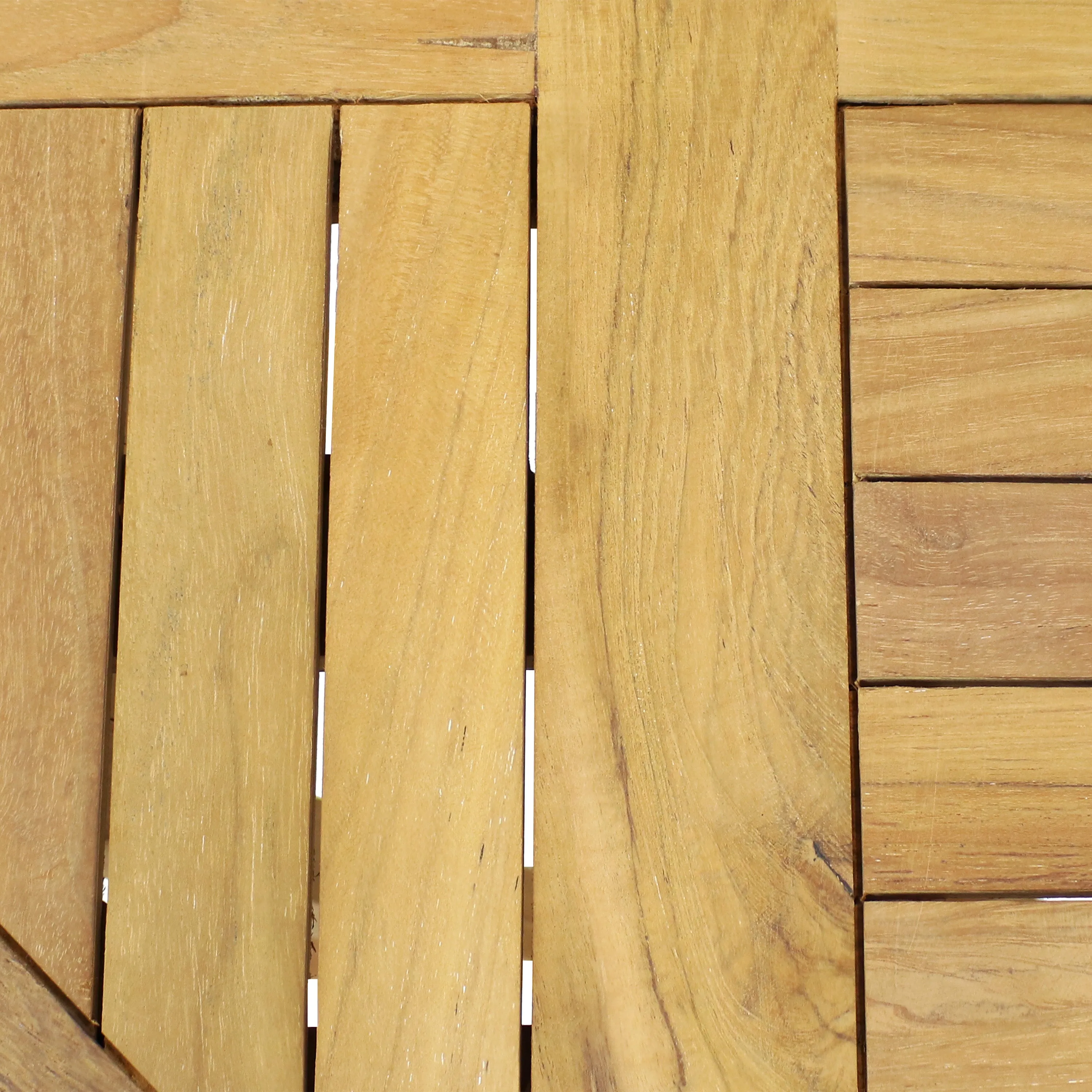Sunnydaze Premium Teak Wood Round Folding Table