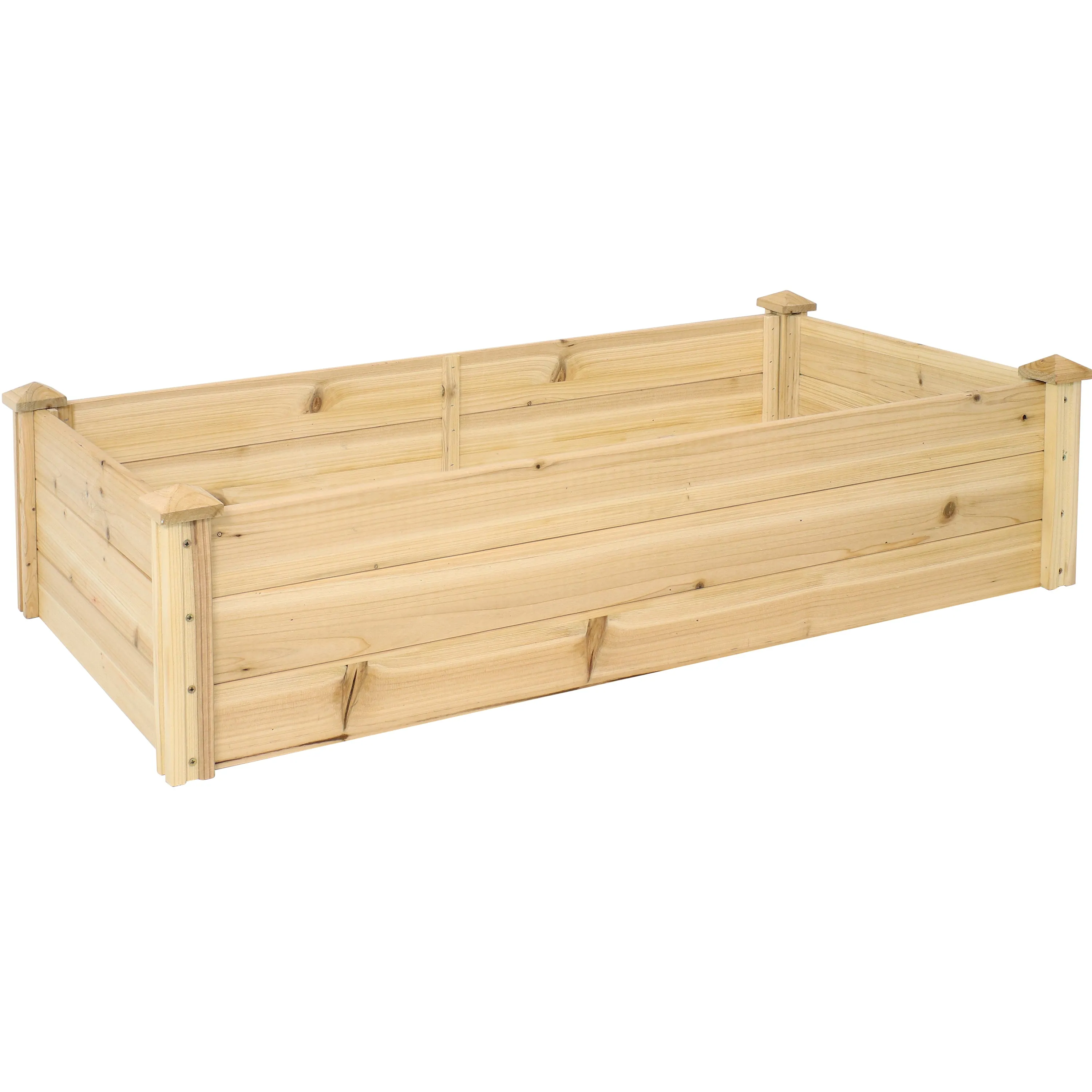 Sunnydaze Rectangular Wood Raised Garden Bed - 24" x 48.25"