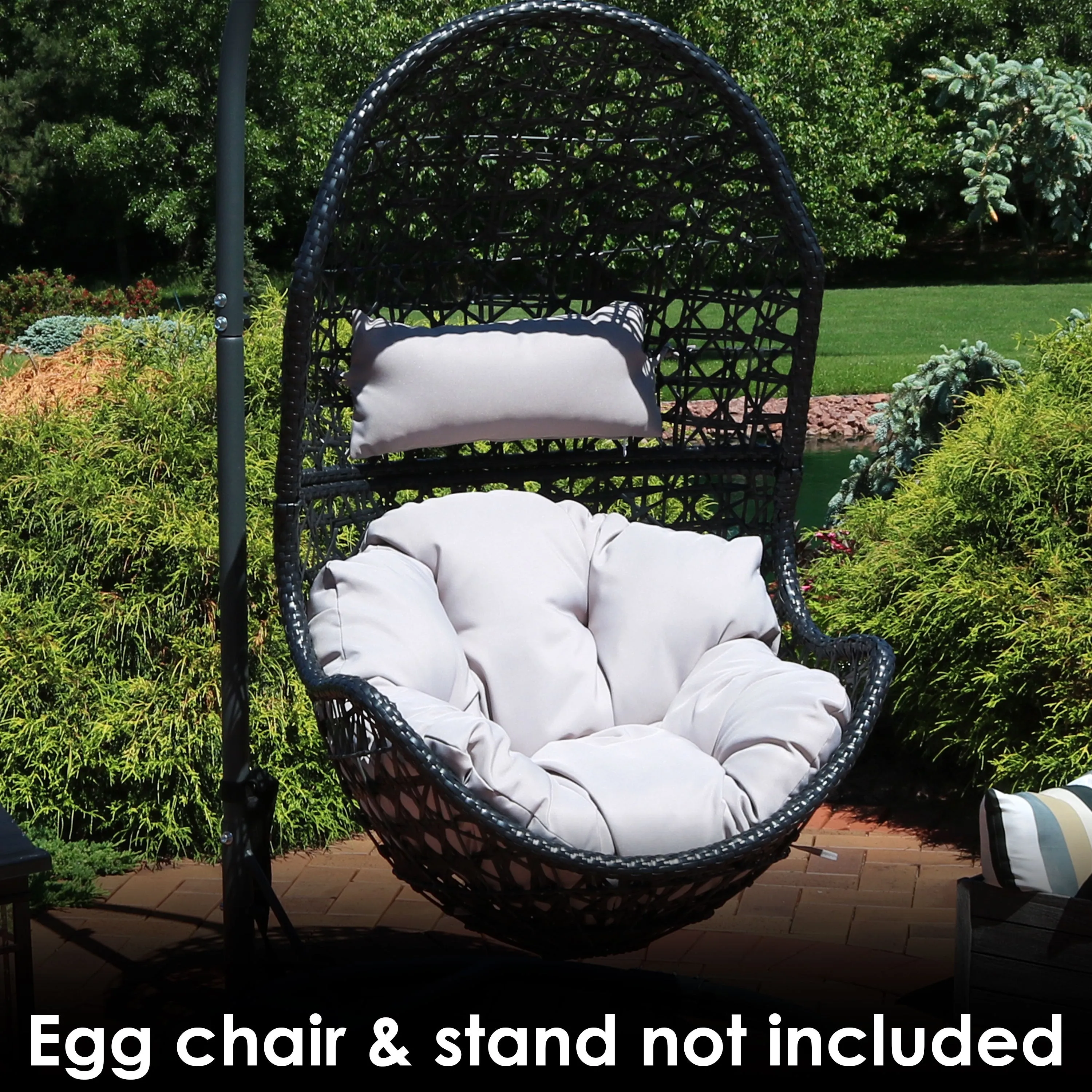 Sunnydaze Replacement Seat Cushion and Headrest Pillow for Cordelia Egg Chair