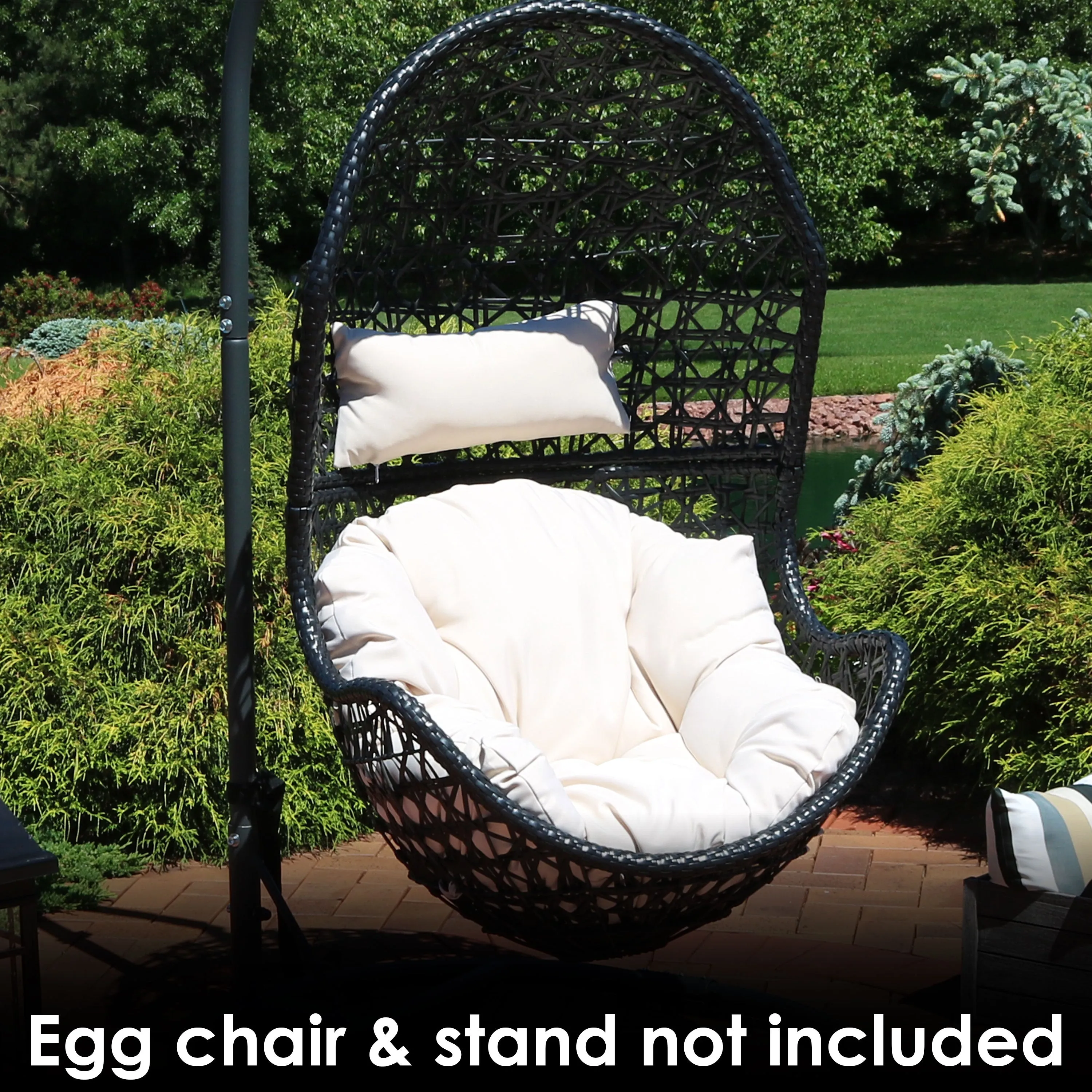 Sunnydaze Replacement Seat Cushion and Headrest Pillow for Cordelia Egg Chair