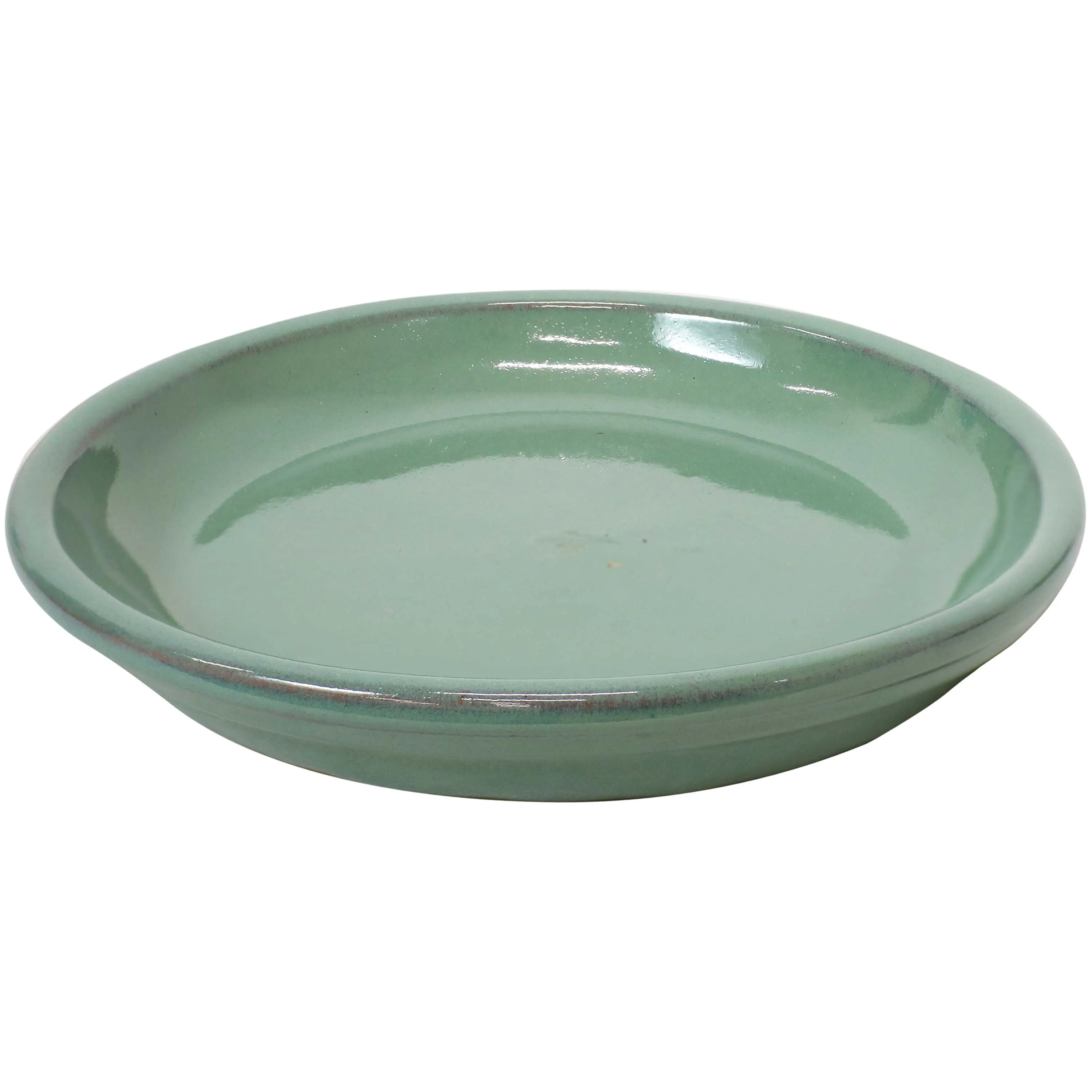 Sunnydaze Set of 2 Glazed Ceramic Planter Saucers