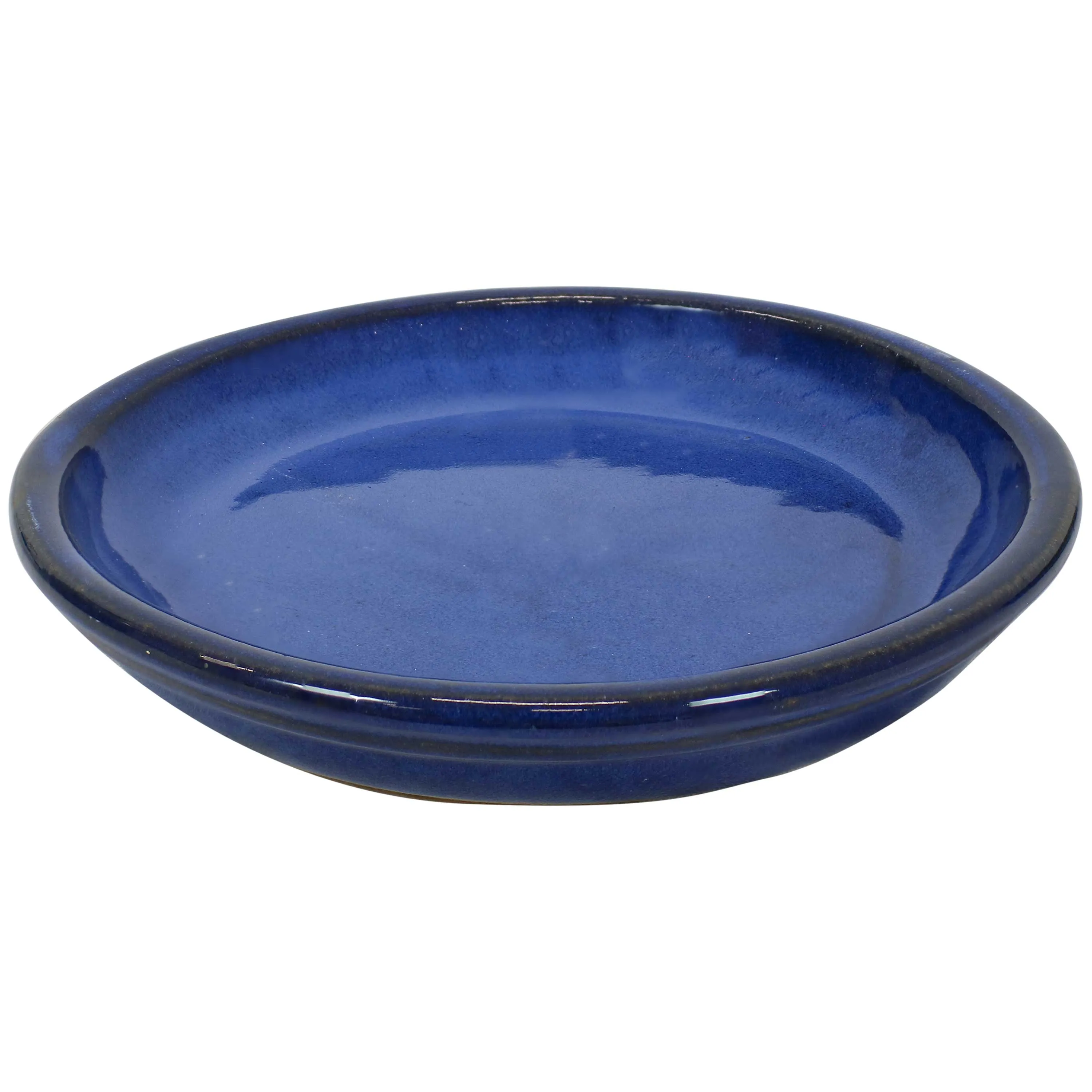 Sunnydaze Set of 2 Glazed Ceramic Planter Saucers