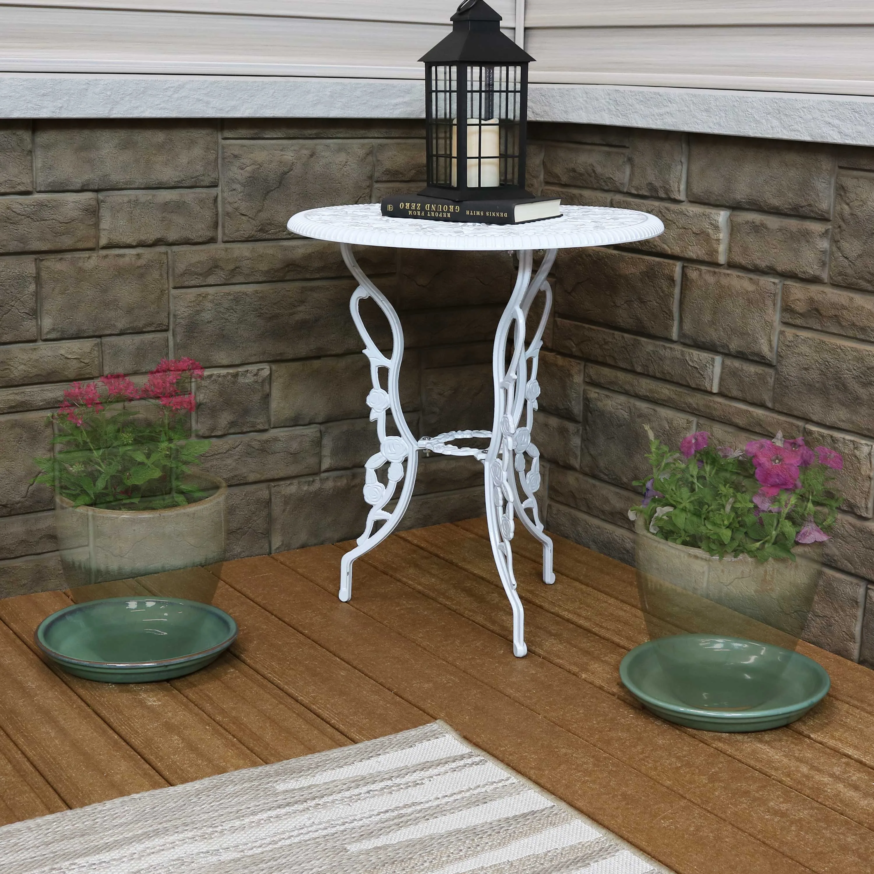 Sunnydaze Set of 2 Glazed Ceramic Planter Saucers