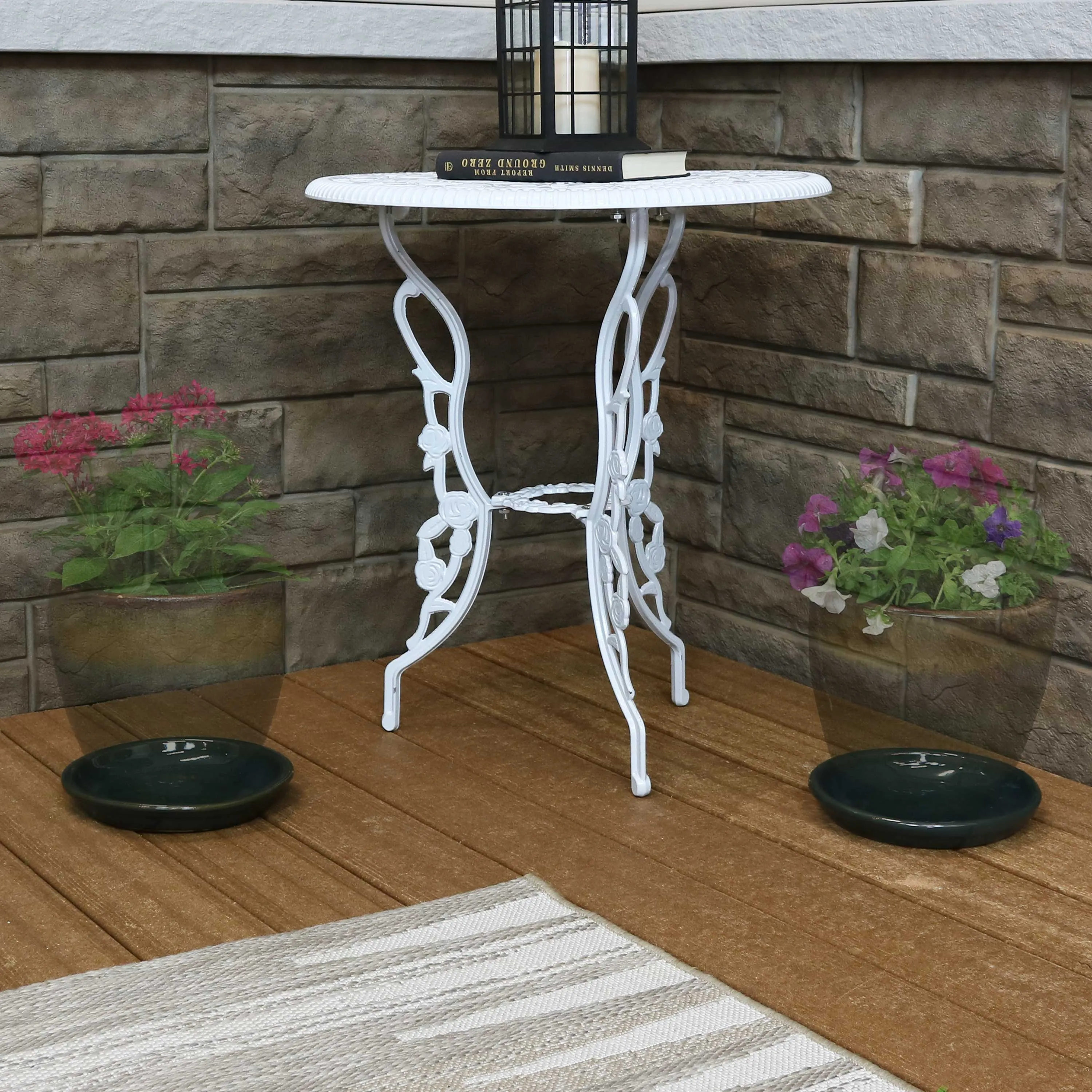 Sunnydaze Set of 2 Glazed Ceramic Planter Saucers