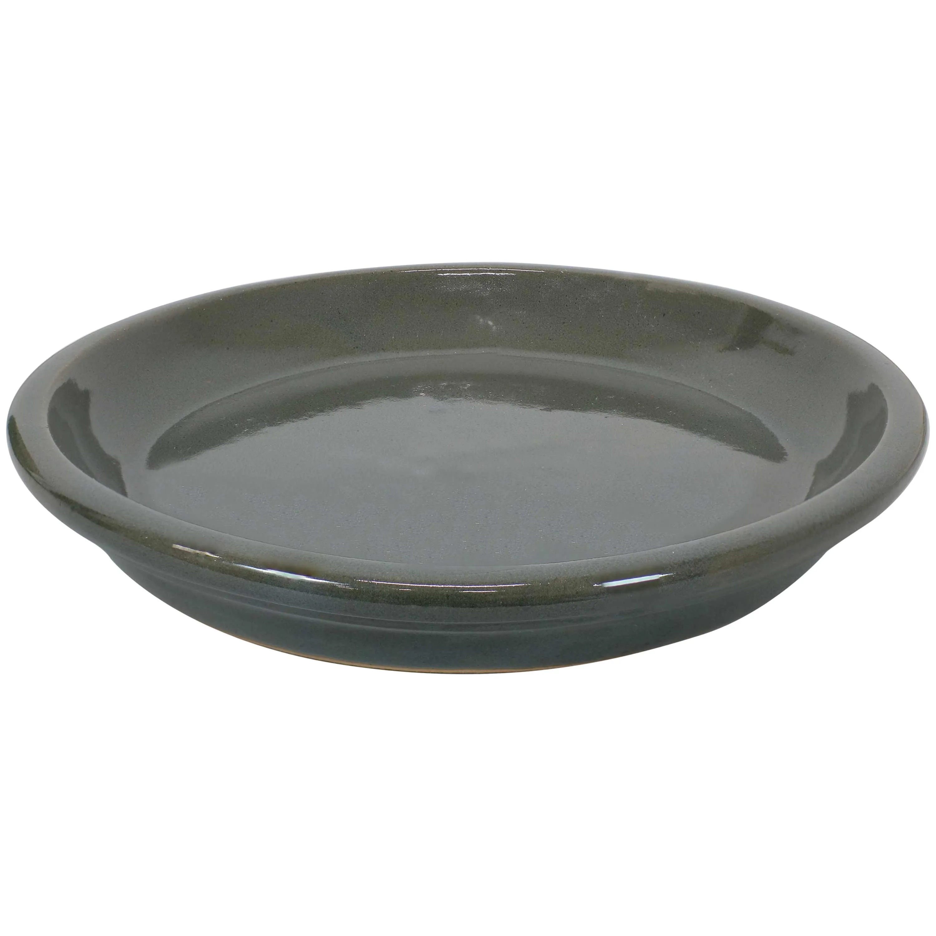 Sunnydaze Set of 2 Glazed Ceramic Planter Saucers