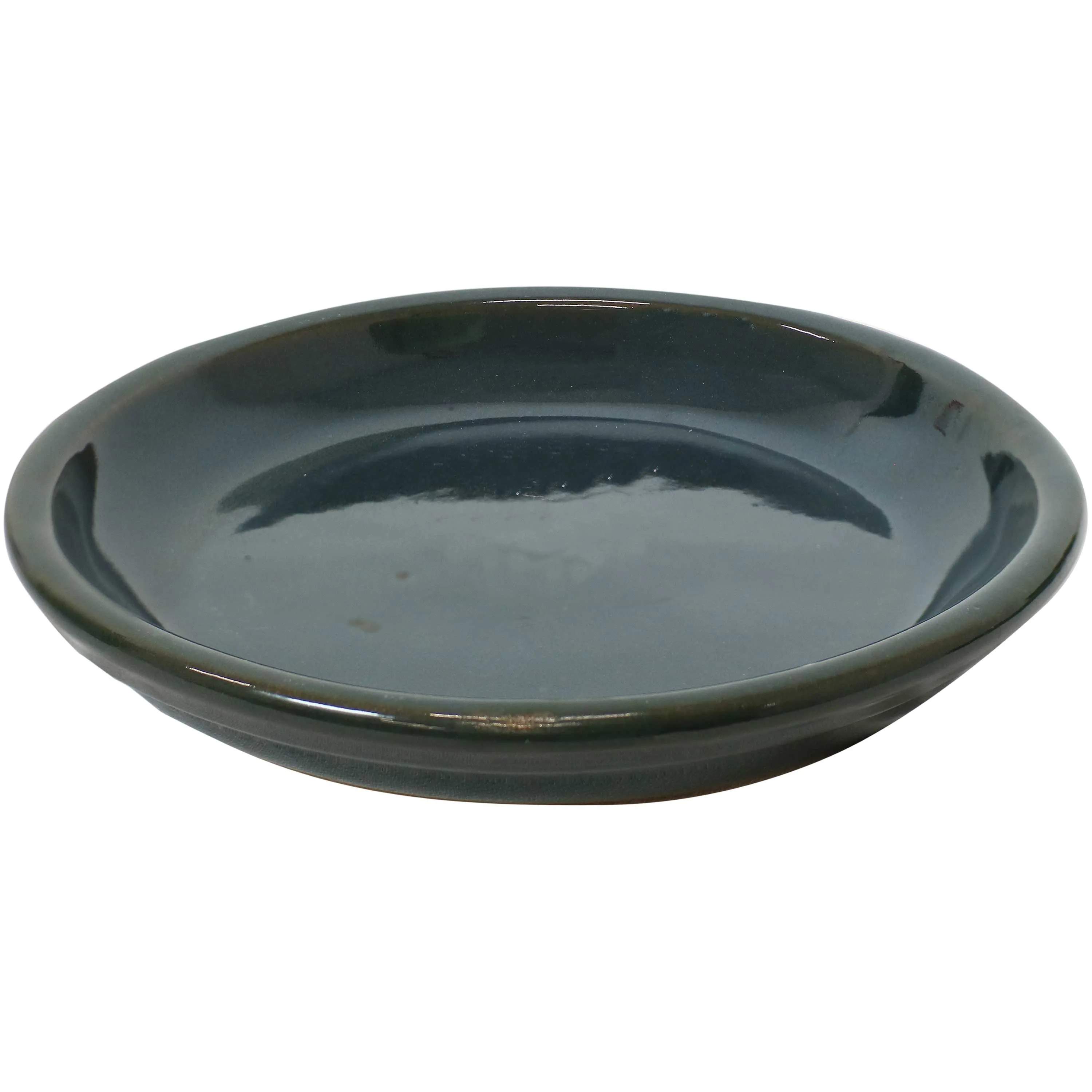 Sunnydaze Set of 2 Glazed Ceramic Planter Saucers