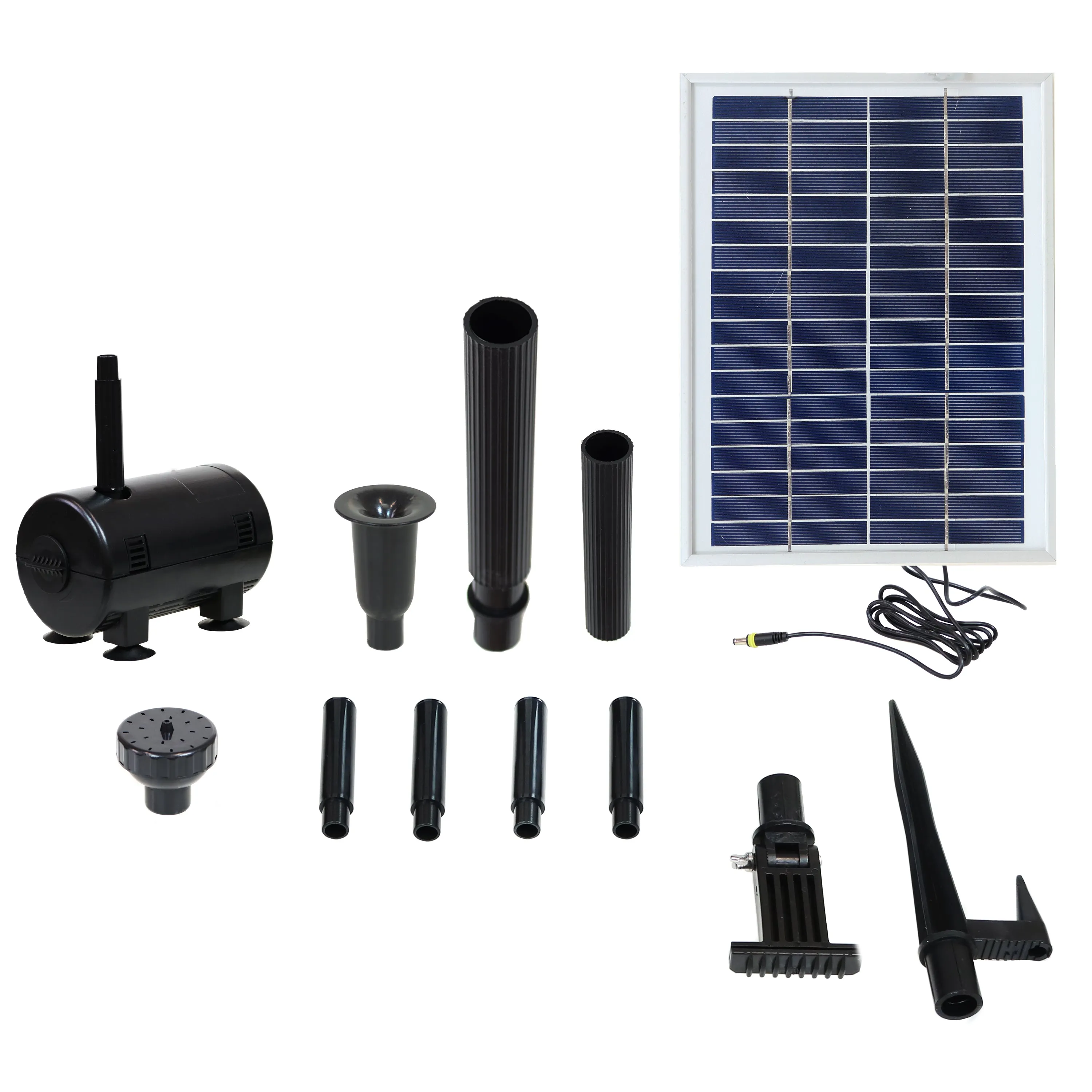 Sunnydaze Solar Pump and Panel Kit with 2 Spray Heads - 132 GPH - 56" Lift
