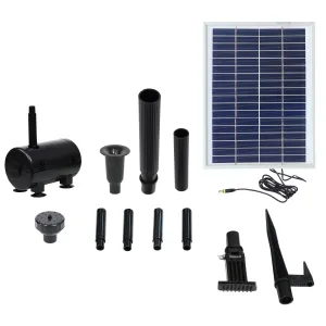 Sunnydaze Solar Pump and Panel Kit with 2 Spray Heads - 132 GPH - 56" Lift