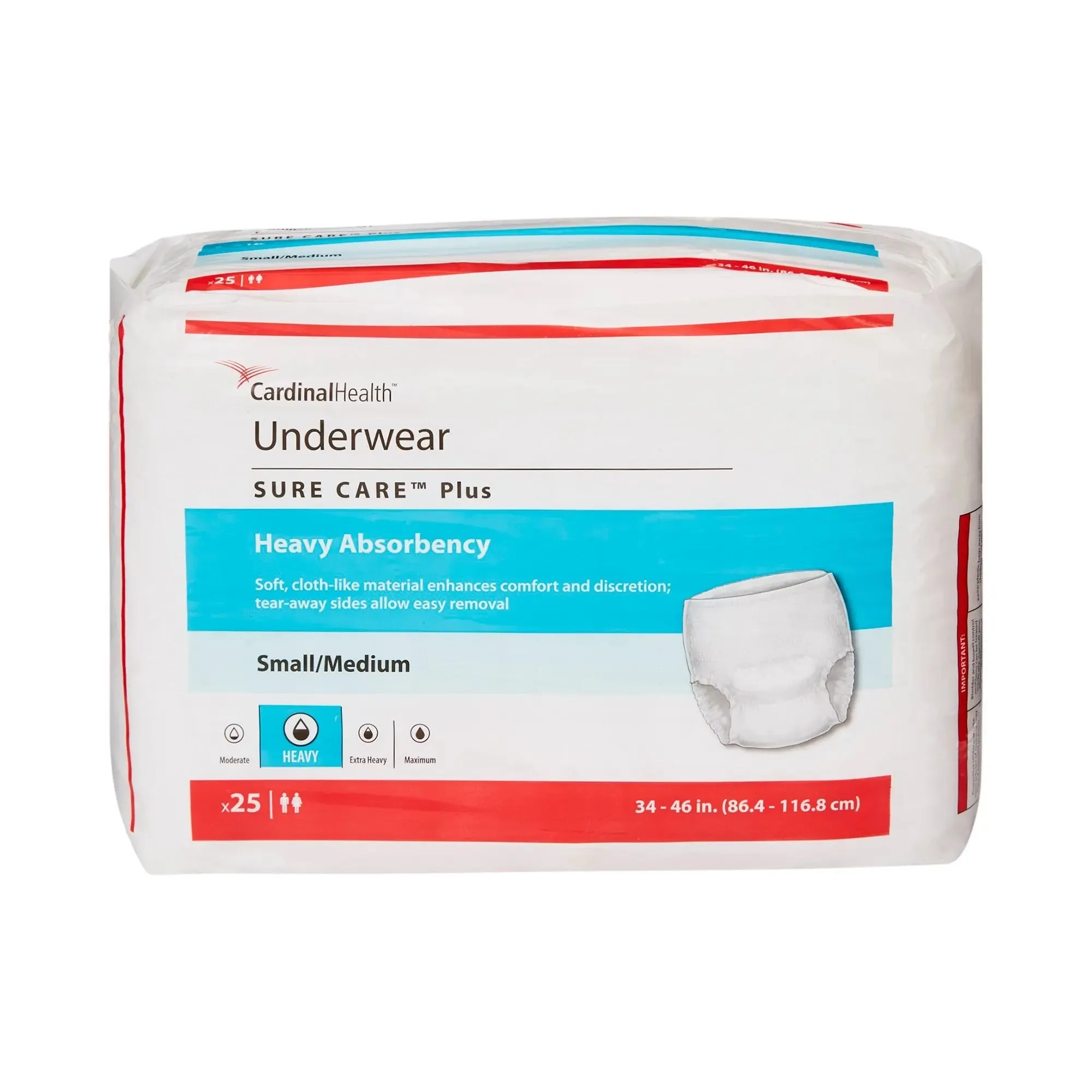 Sure Care™ Plus Heavy Absorbent Underwear, Medium