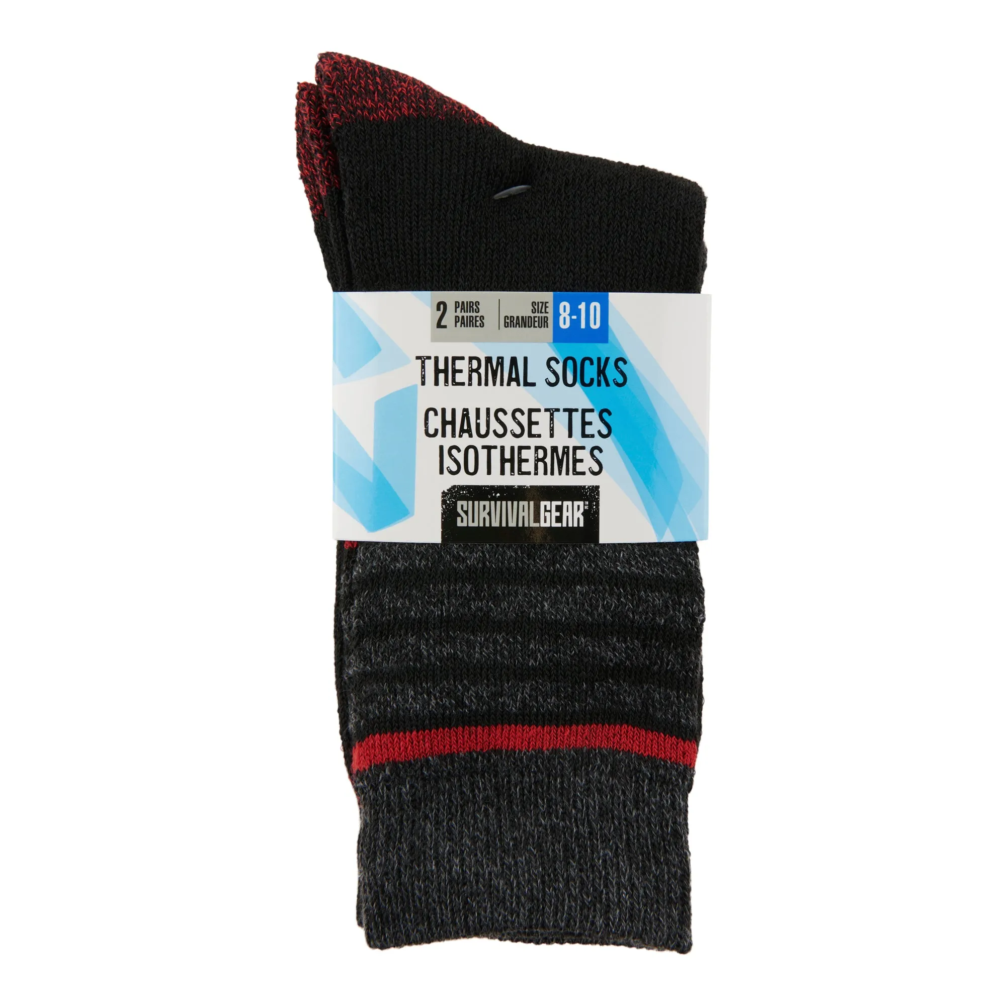SURVIVAL GEAR Boy's Thermal Socks, 2-Pack