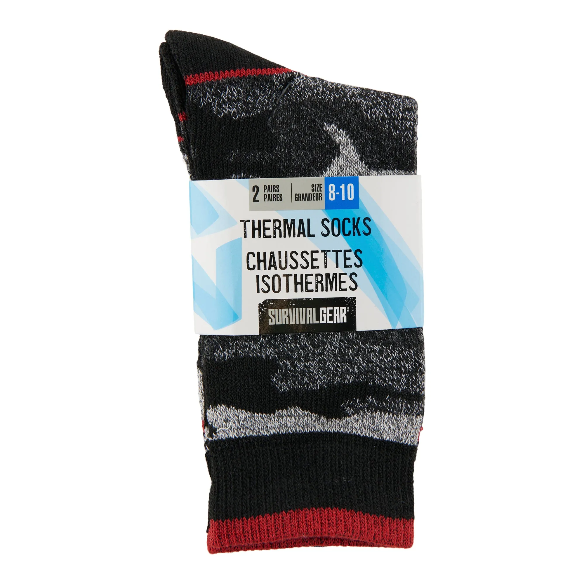 SURVIVAL GEAR Boy's Thermal Socks, 2-Pack