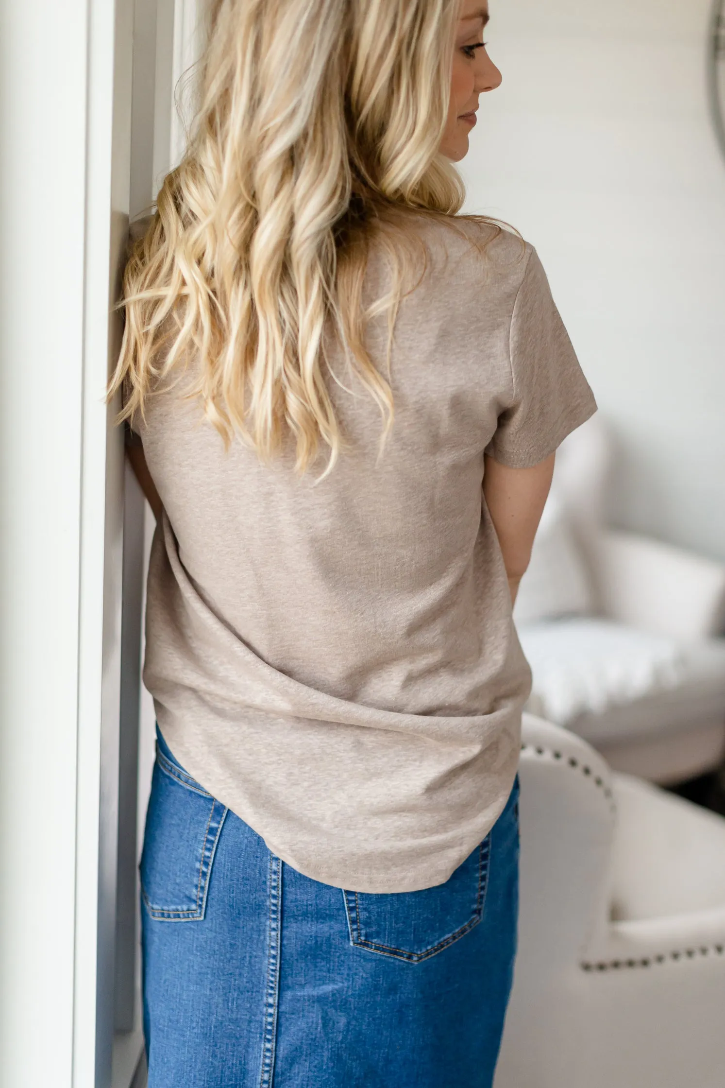 Taupe Stripe Knit Top