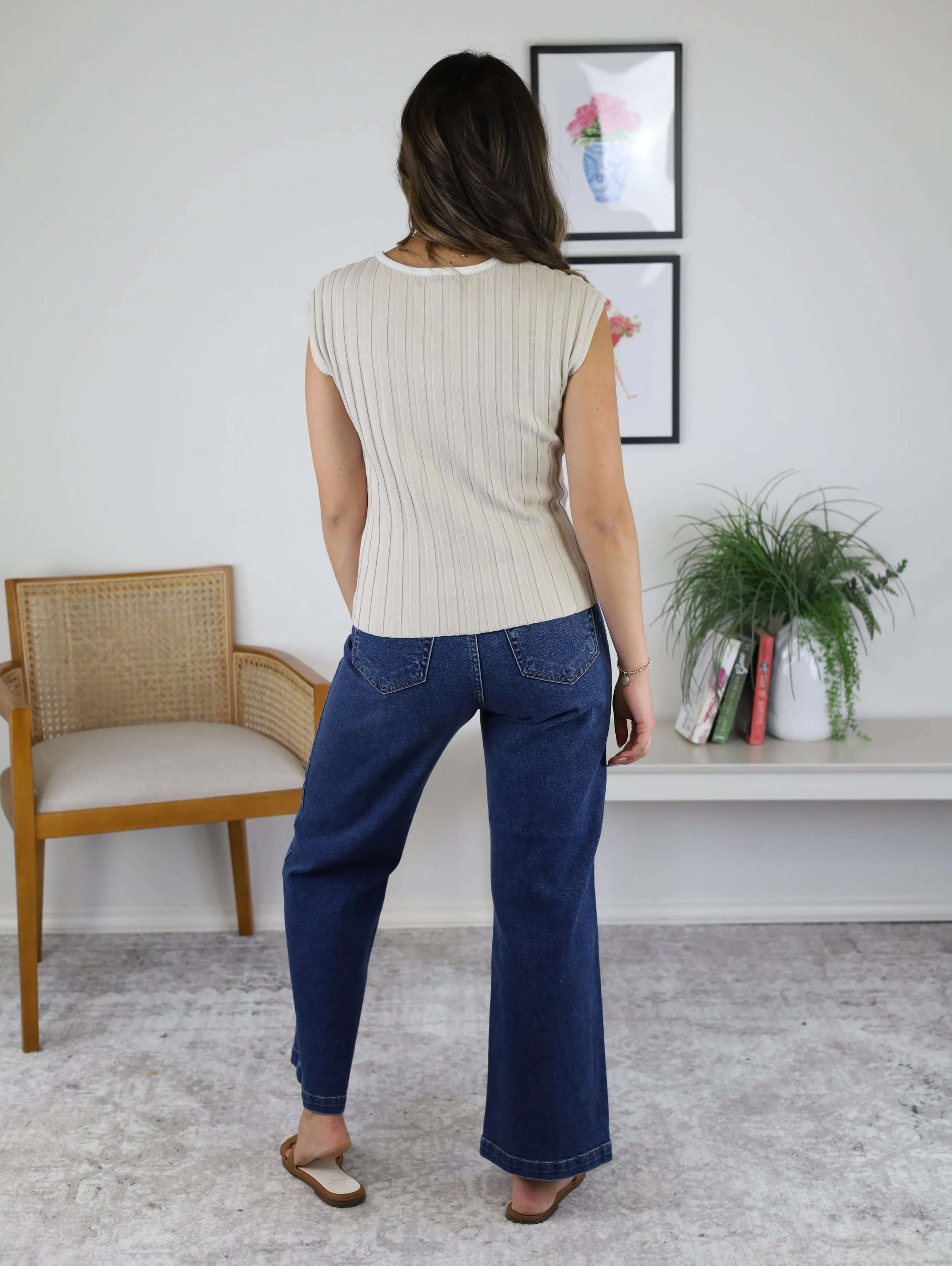 Teresa Contrast Knit Top