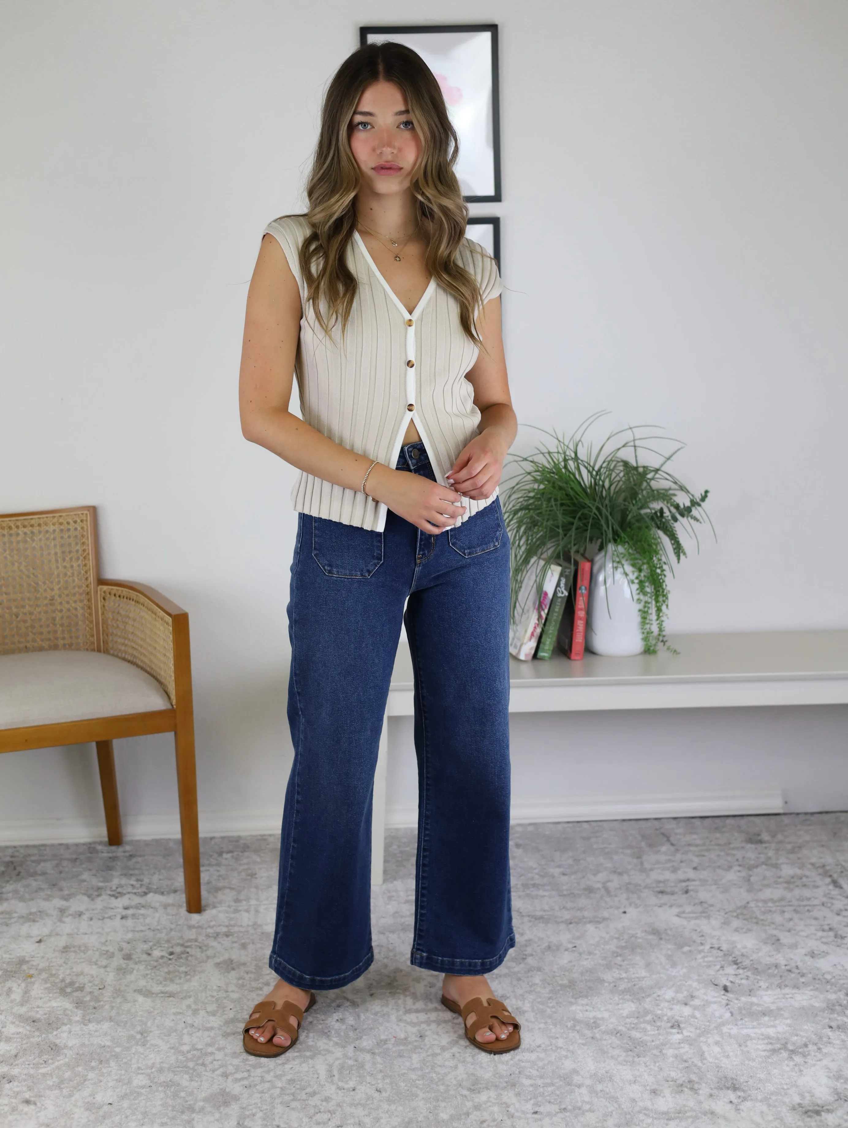 Teresa Contrast Knit Top