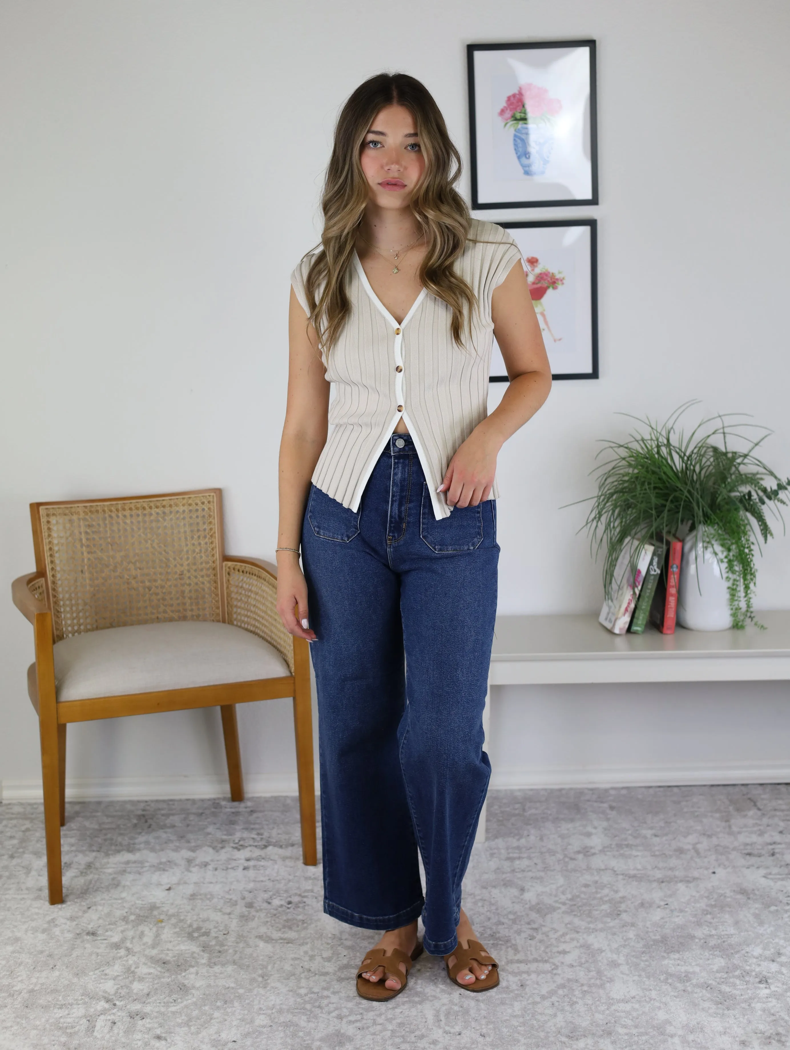Teresa Contrast Knit Top