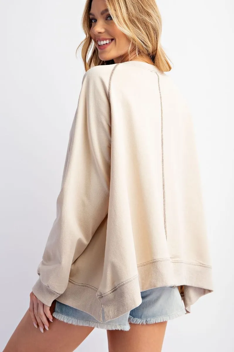 Terry Knit Pullover