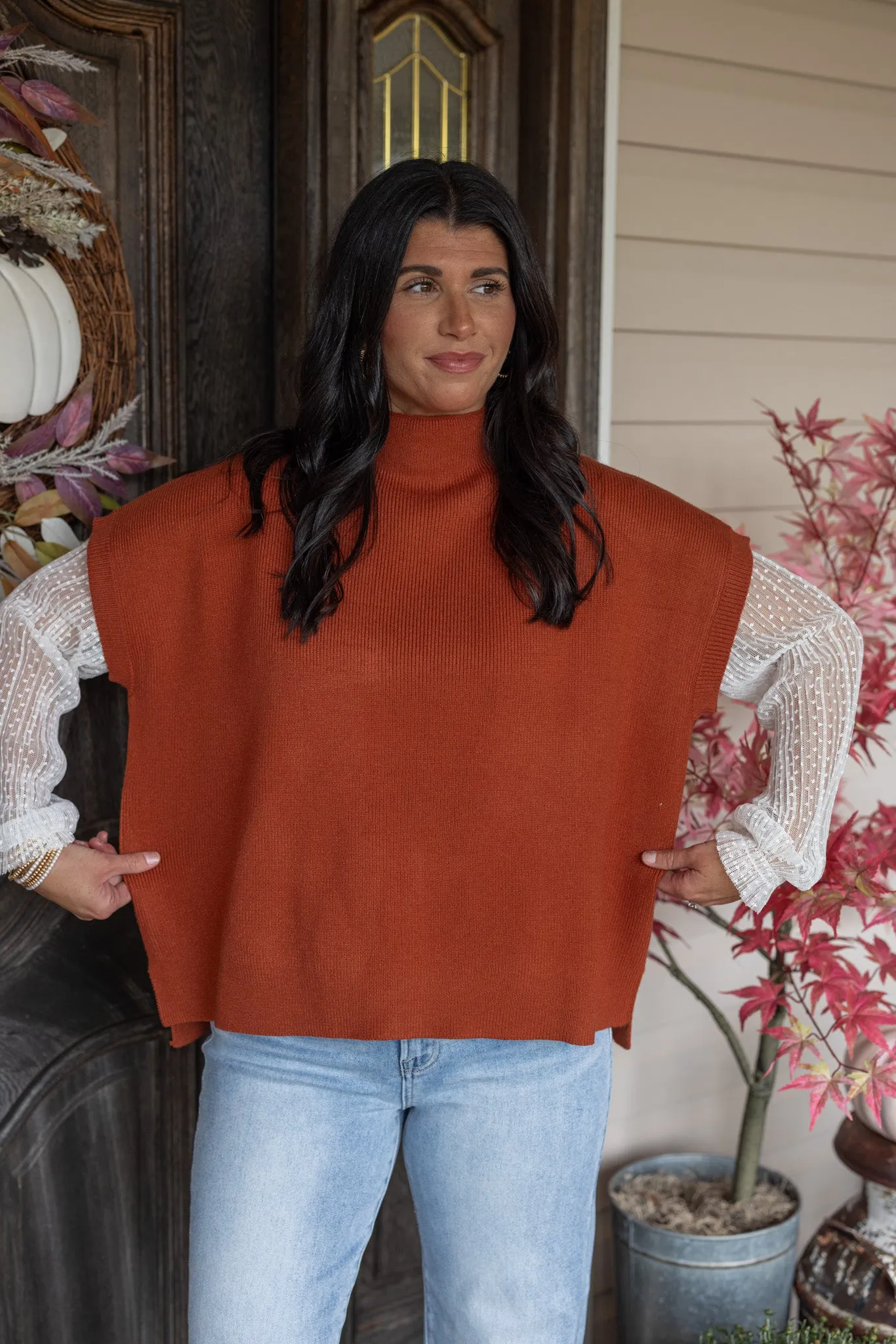 Thankful Season Copper Knit Top