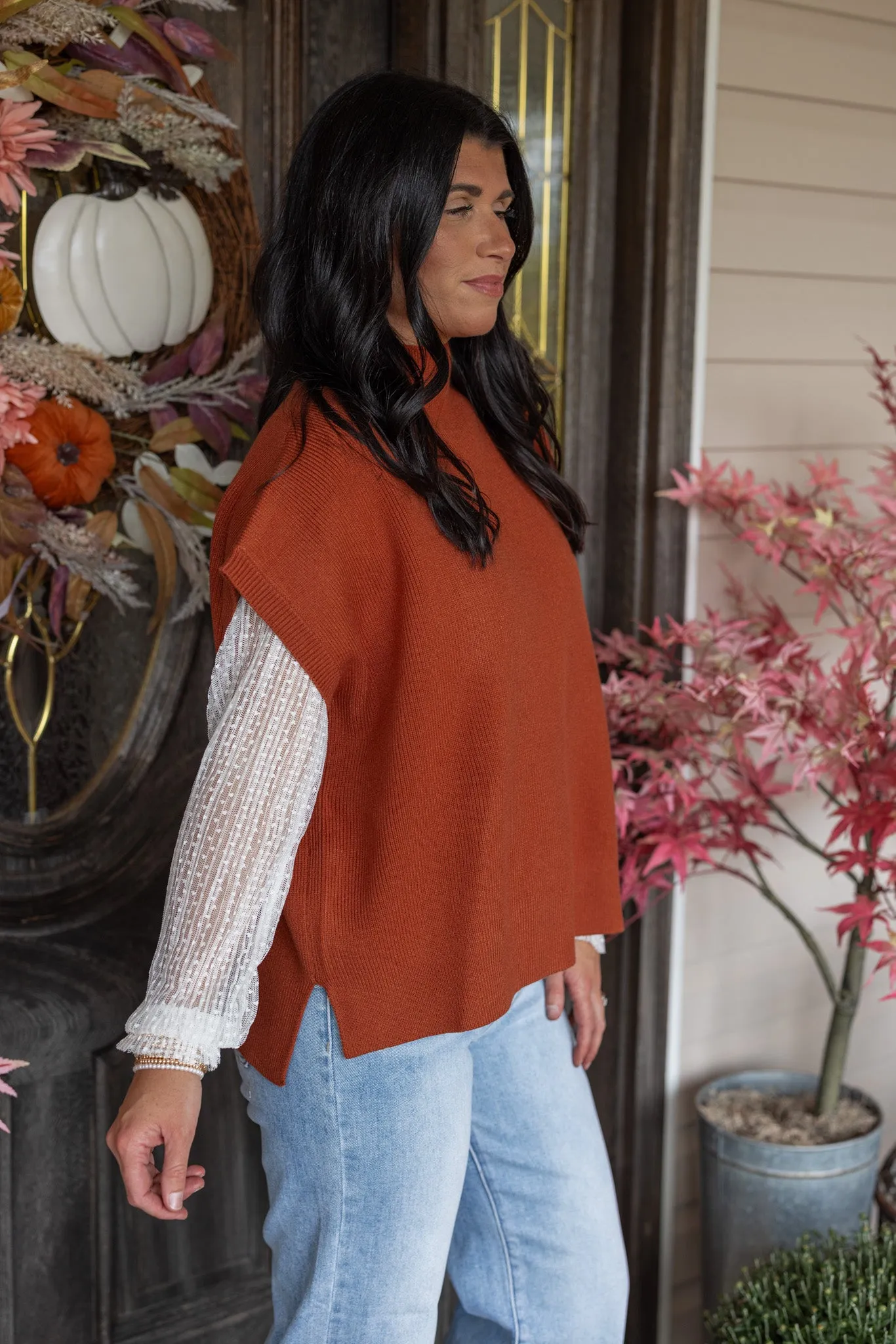 Thankful Season Copper Knit Top