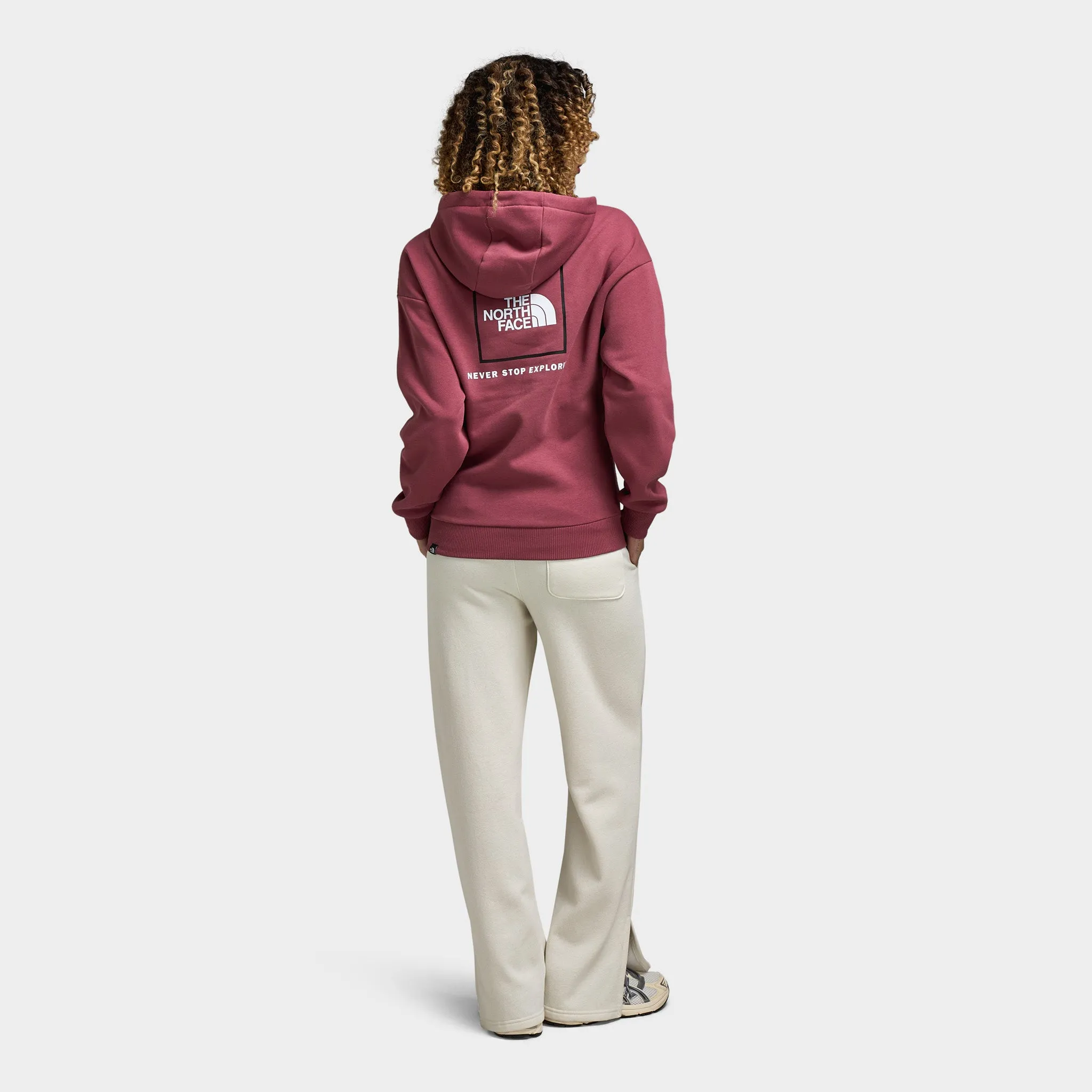 The North Face Women's Back New Fine Box Relaxed Pullover Hoodie / Wild Ginger