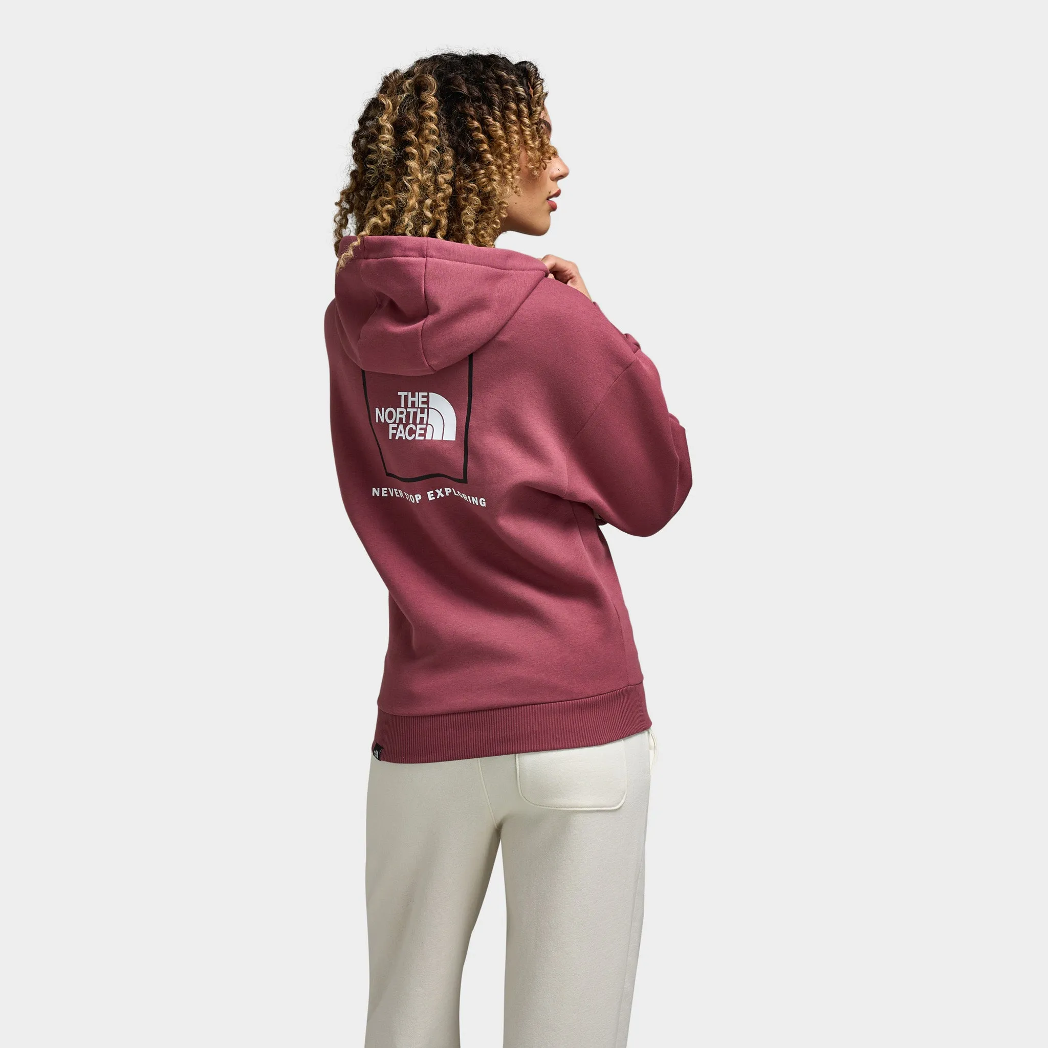 The North Face Women's Back New Fine Box Relaxed Pullover Hoodie / Wild Ginger