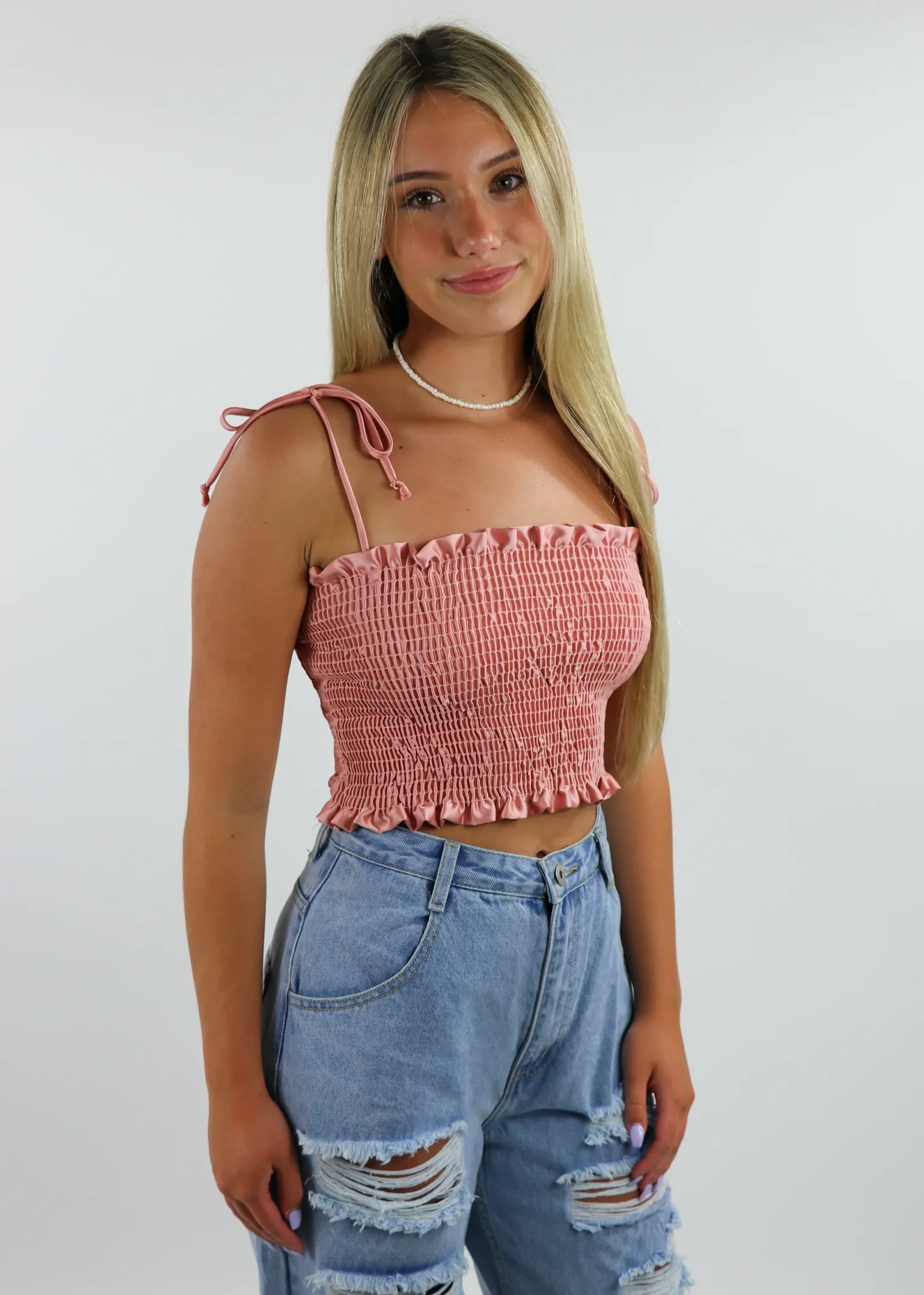 Tie Me Down Tank V2 ★ Rose