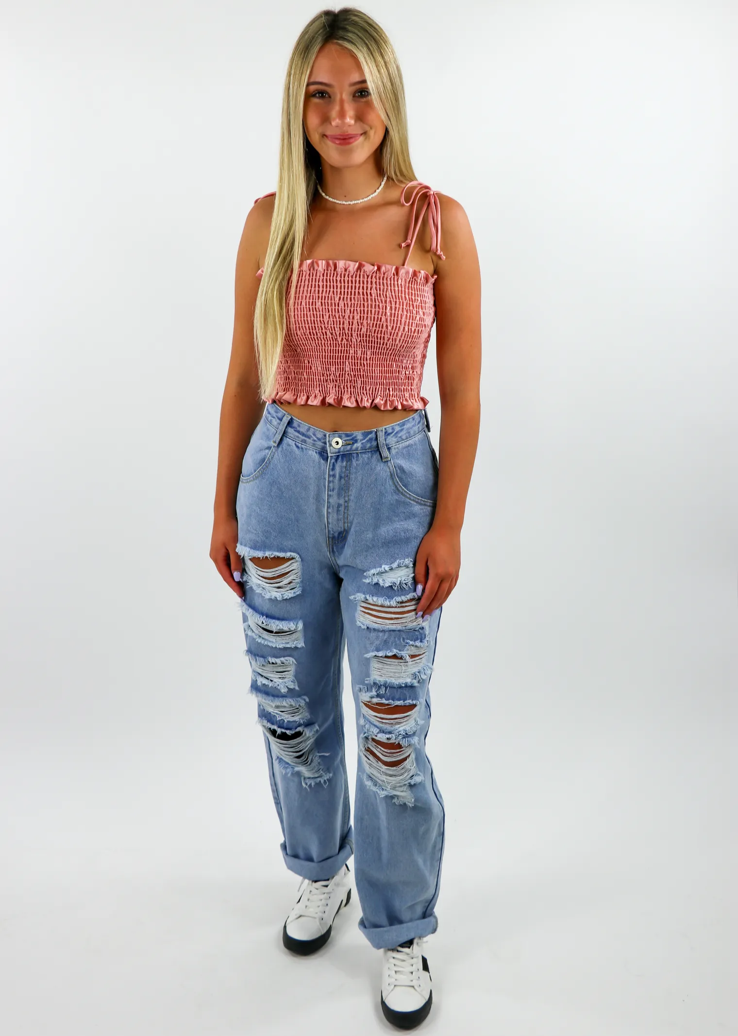 Tie Me Down Tank V2 ★ Rose