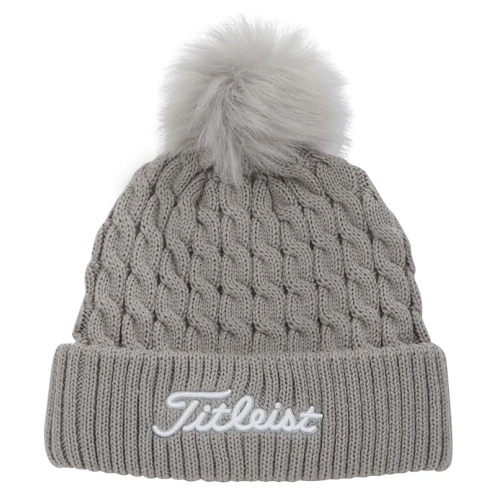 Titleist Cable Knit Pom Pom Golf Beanie 2023