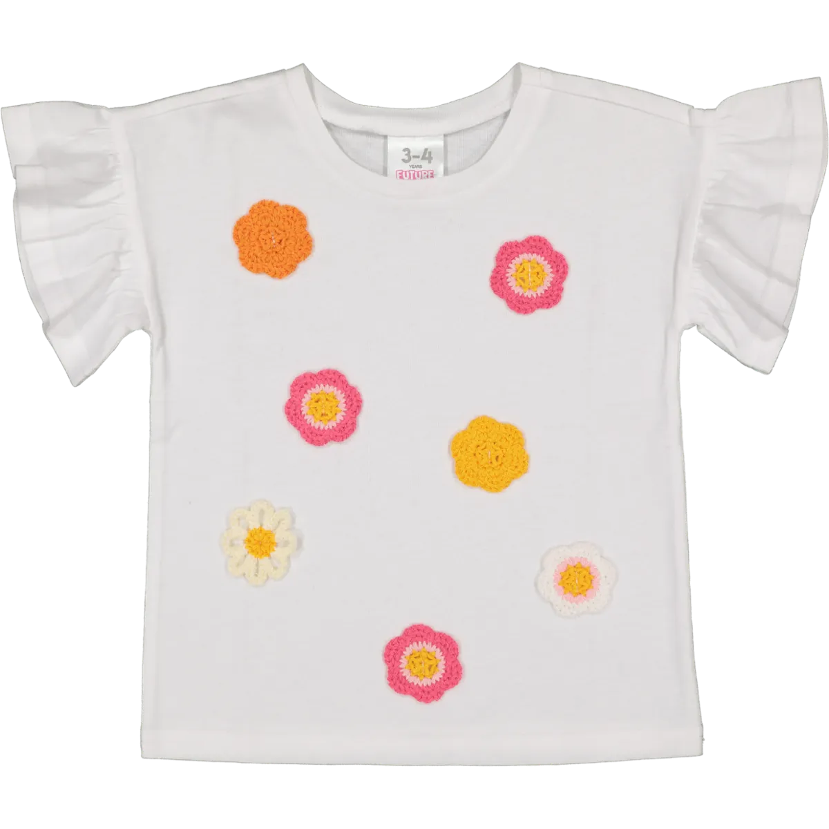 Top With Knit Flowers