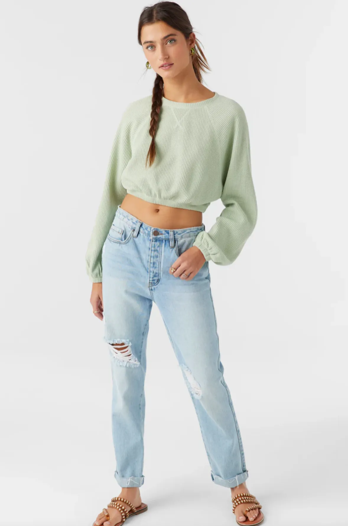 TOUR WAFFLE KNIT SLOUCHY TOP (DSG)