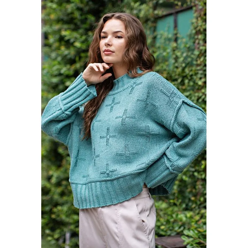 Turtle Neck Knit Top