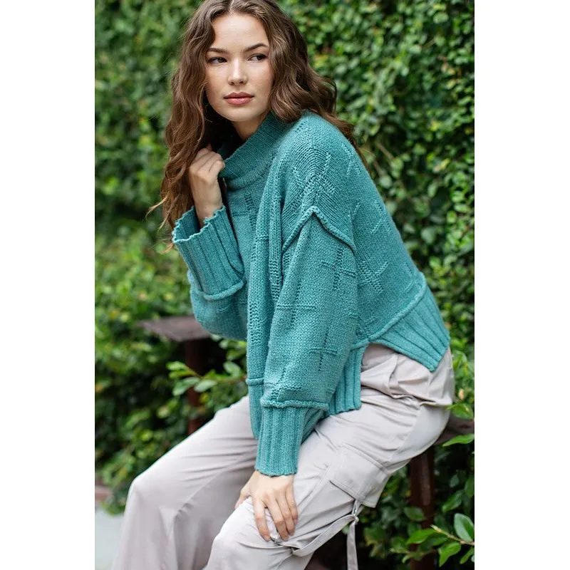 Turtle Neck Knit Top