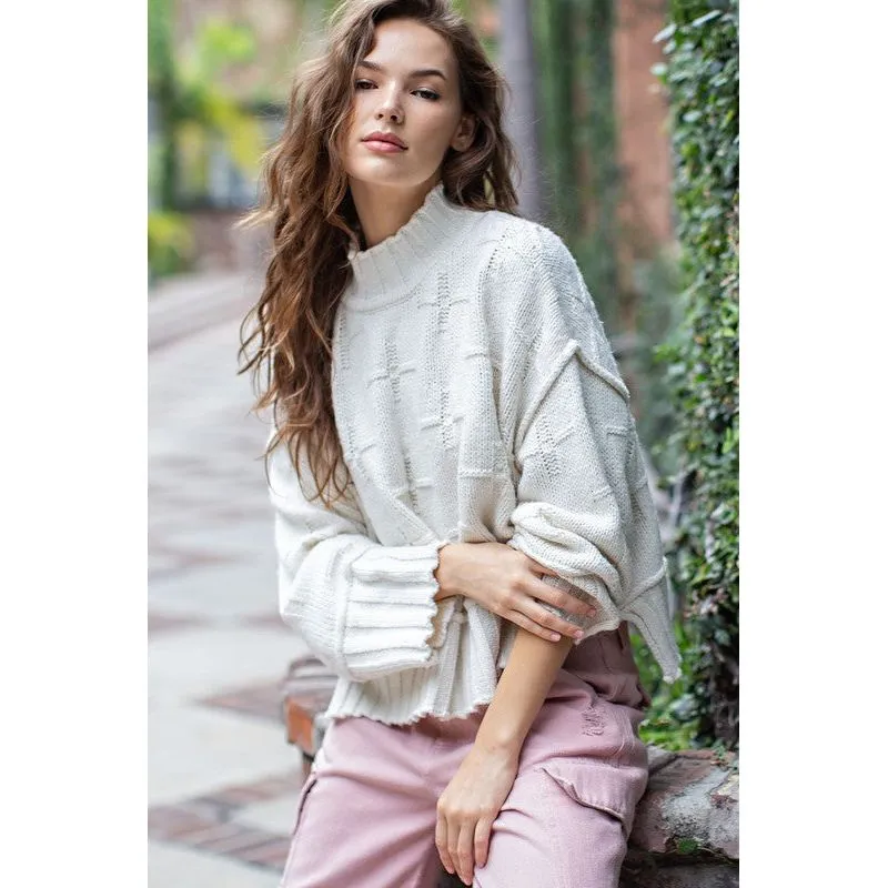 Turtle Neck Knit Top