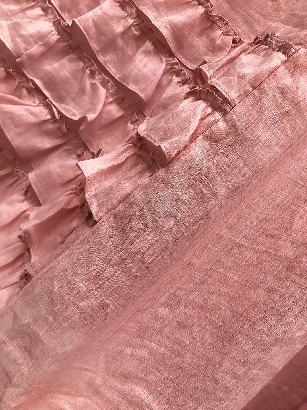 Unlogical Poem Victorian Style Ruffled Red/Black/Pink Ramie Dress