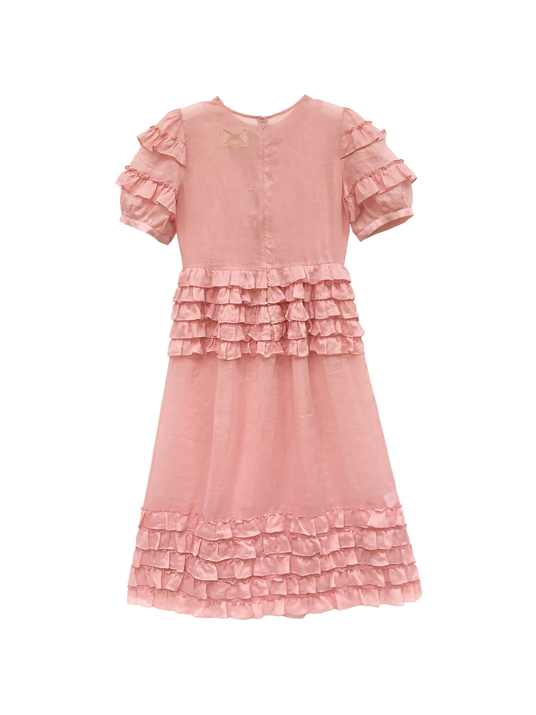 Unlogical Poem Victorian Style Ruffled Red/Black/Pink Ramie Dress