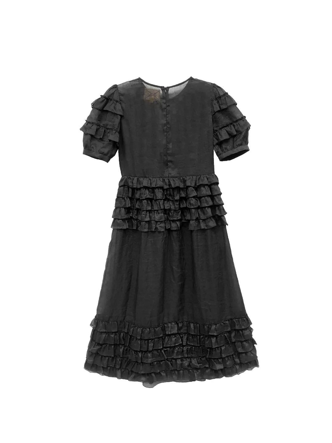 Unlogical Poem Victorian Style Ruffled Red/Black/Pink Ramie Dress