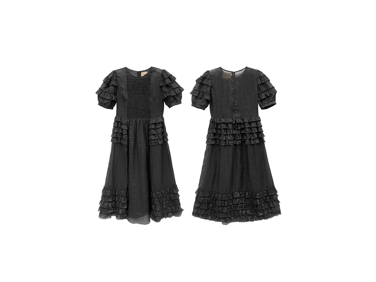 Unlogical Poem Victorian Style Ruffled Red/Black/Pink Ramie Dress
