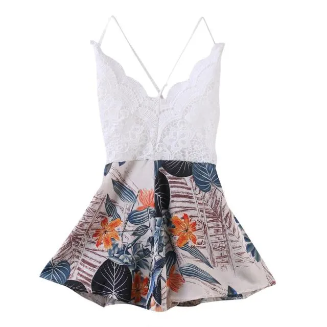 V-Neck Sleeveless Jumpsuit Women Backless Party Playsuit Casual Jumpsuit Romper