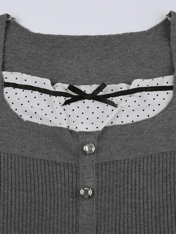 Vintage aesthetic knit top