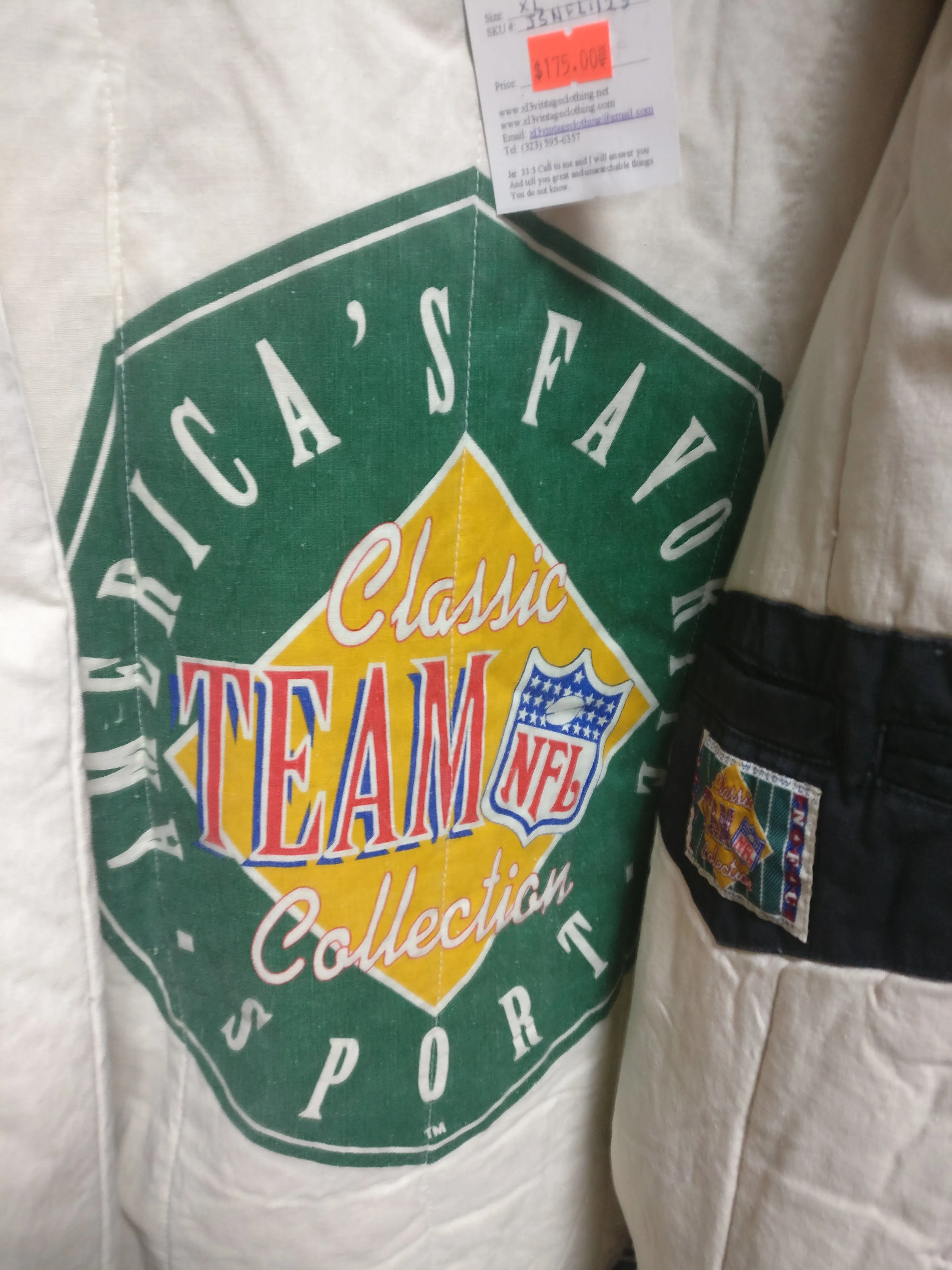Vintage NEW ORLEANS SAINTS NFL Back Patch Mirage Jacket XL
