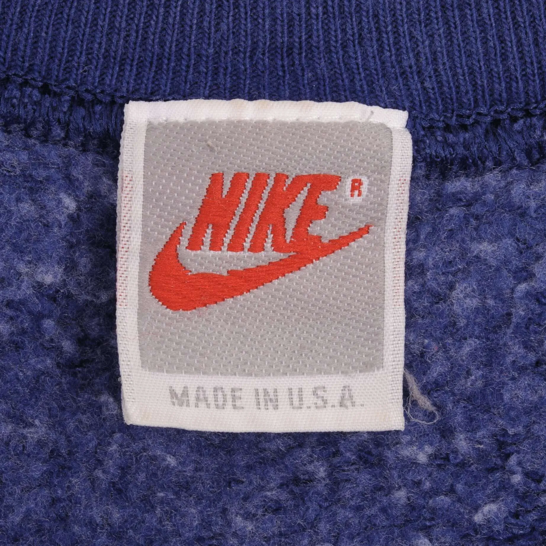 VINTAGE NIKE BIG SWOOSH BLUE SWEATSHIRT EARLY 1990S SIZE XL MADE IN USA