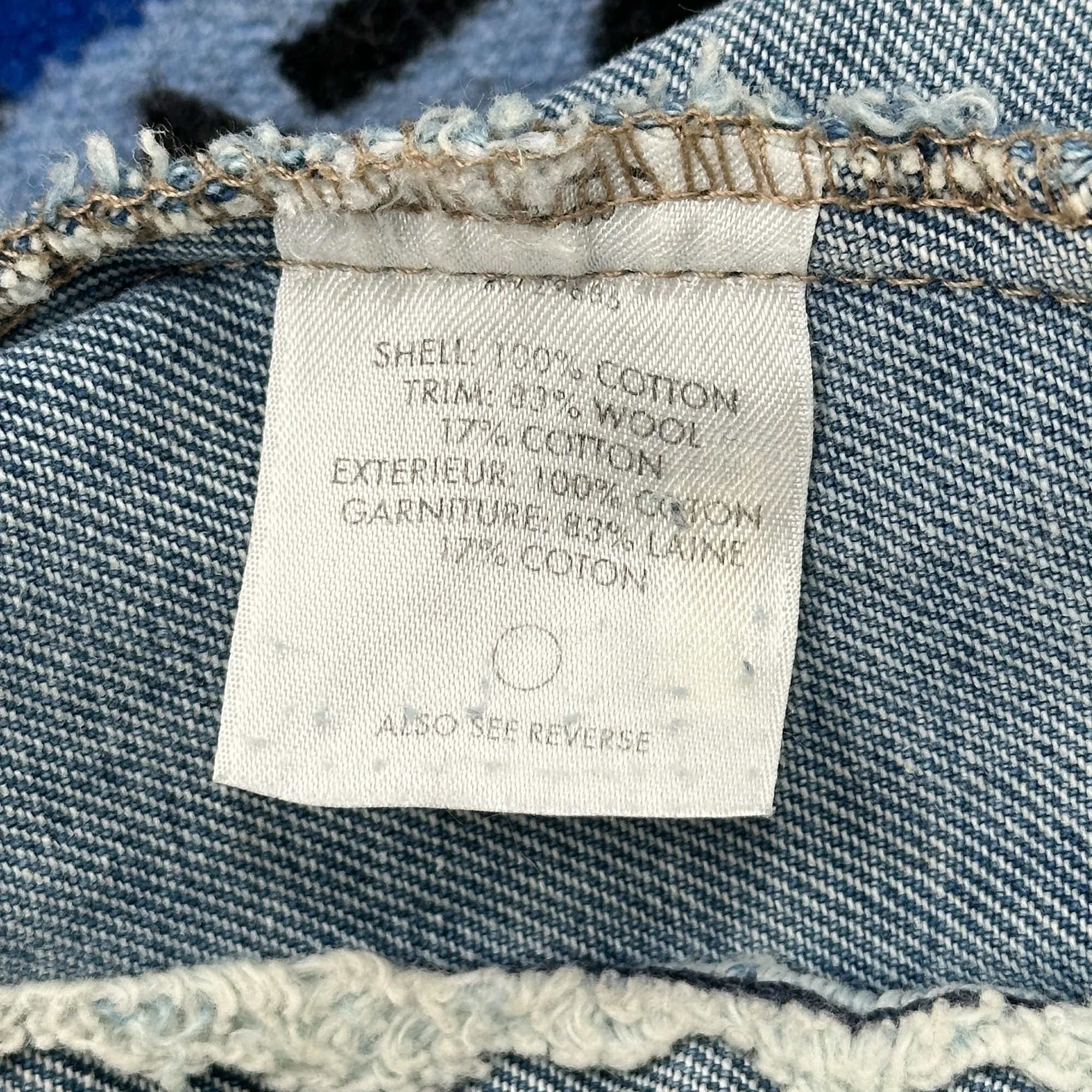 Vintage Pendleton Southwestern Wool Denim Jacket Men's Small
